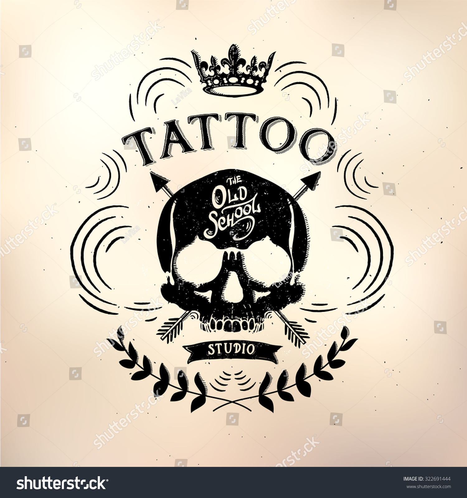 Vector Tattoo Studio Logo Templates On Stock Vector 322691444 