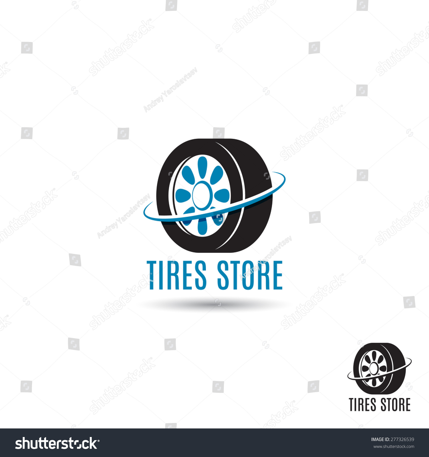 Vector Template Of Tires Store Logo. Logo Template For Your Design 