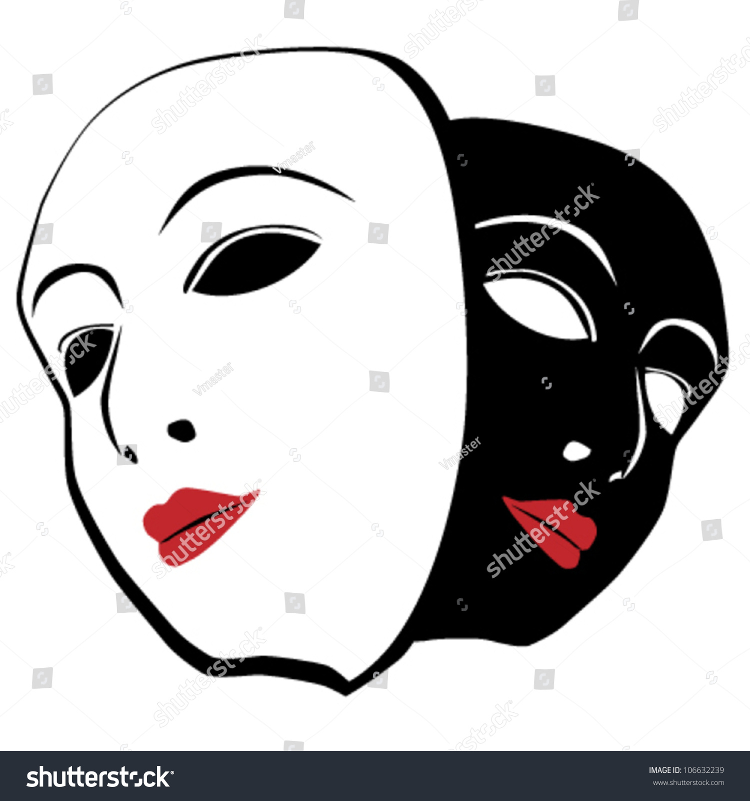 Vector Theatrical Masks - 106632239 : Shutterstock