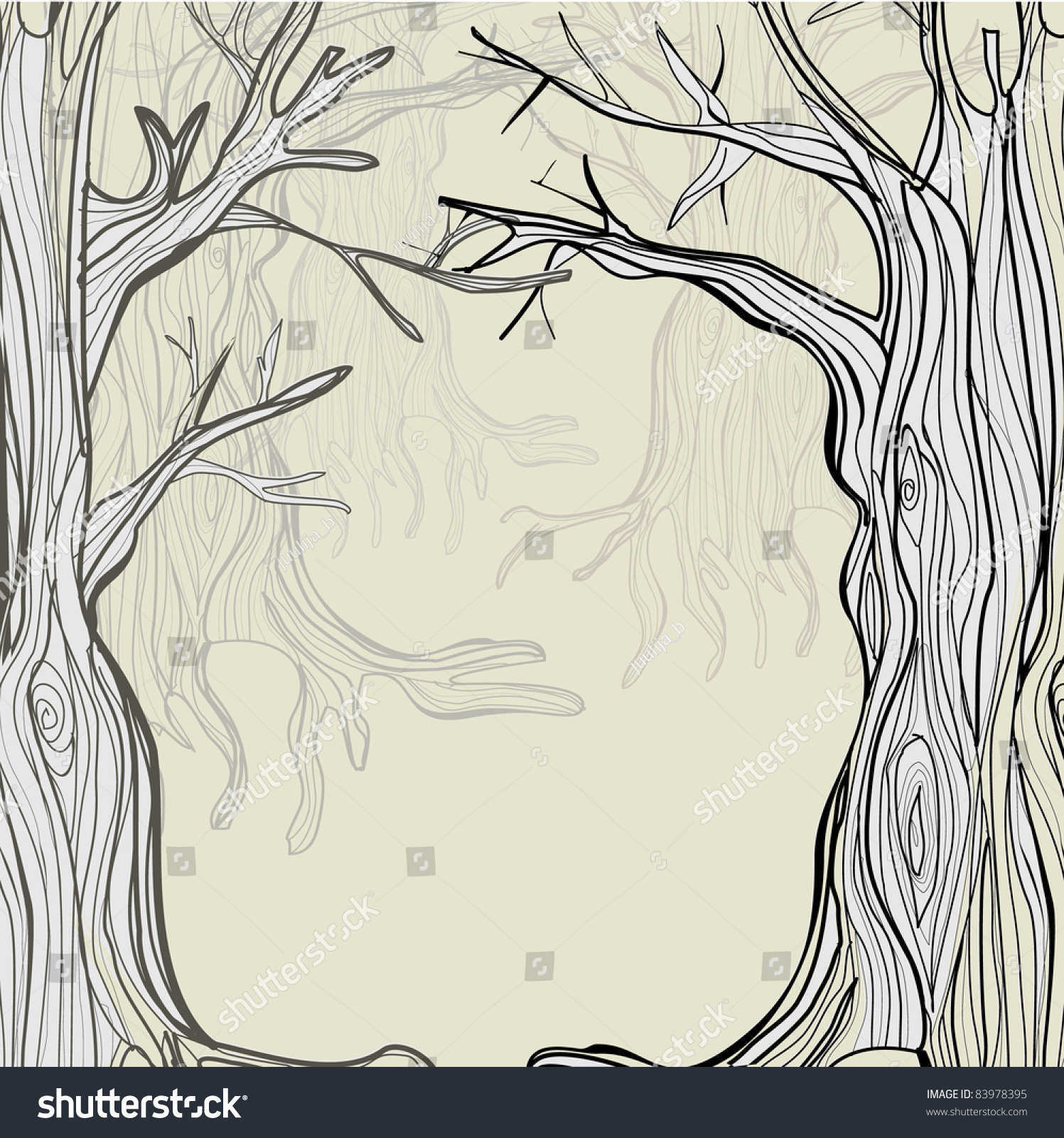 Vector Tree Background - 83978395 : Shutterstock