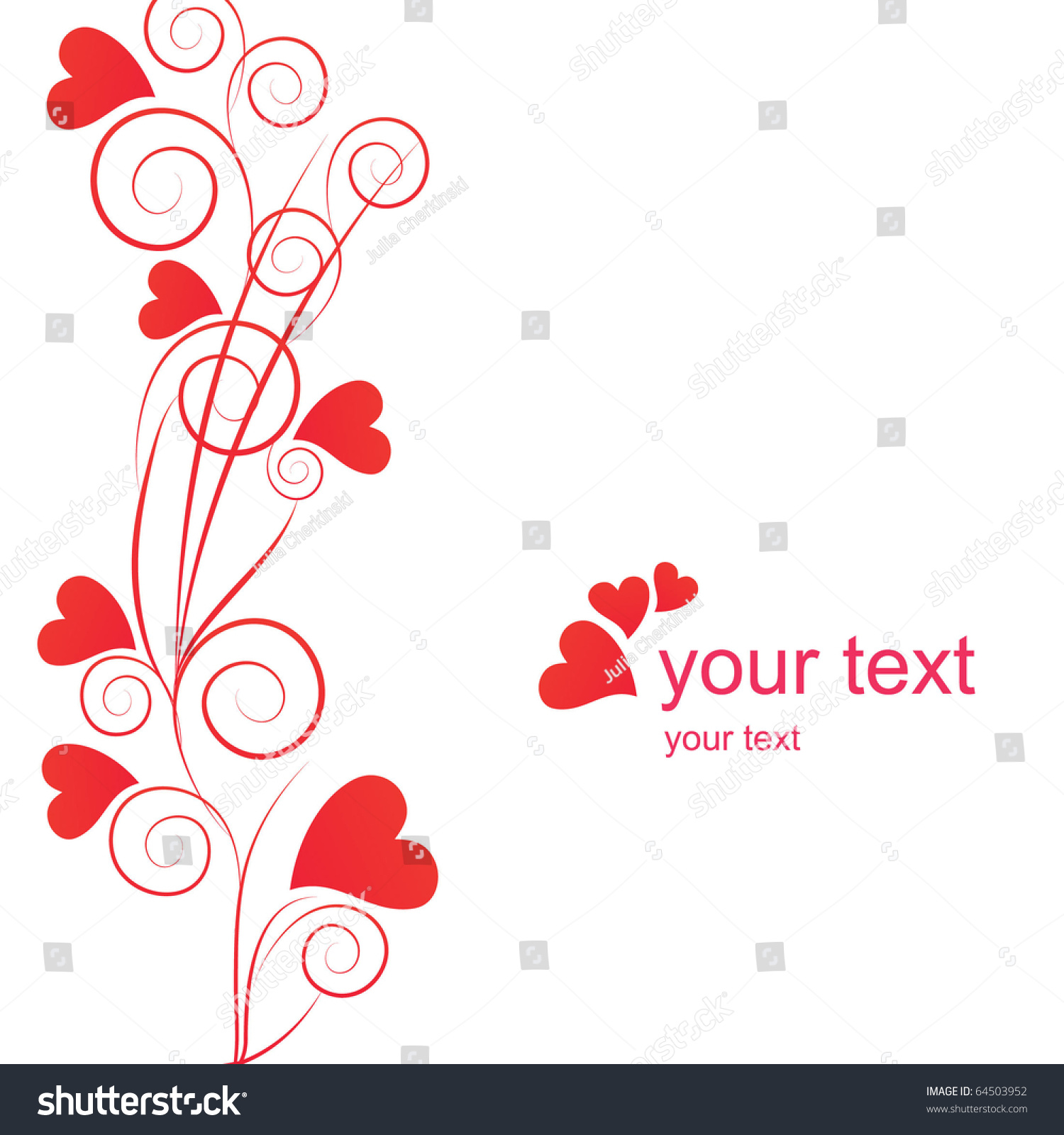 Vector Valentine Background With Heart - 64503952 : Shutterstock