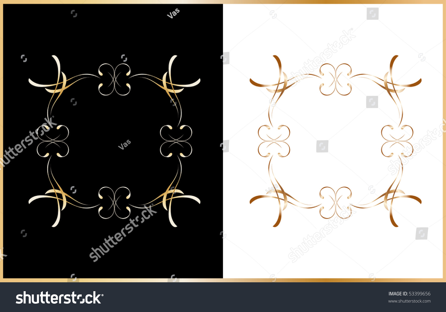 Vector Version Swirl Elements Monograms Design Stock Vector Royalty