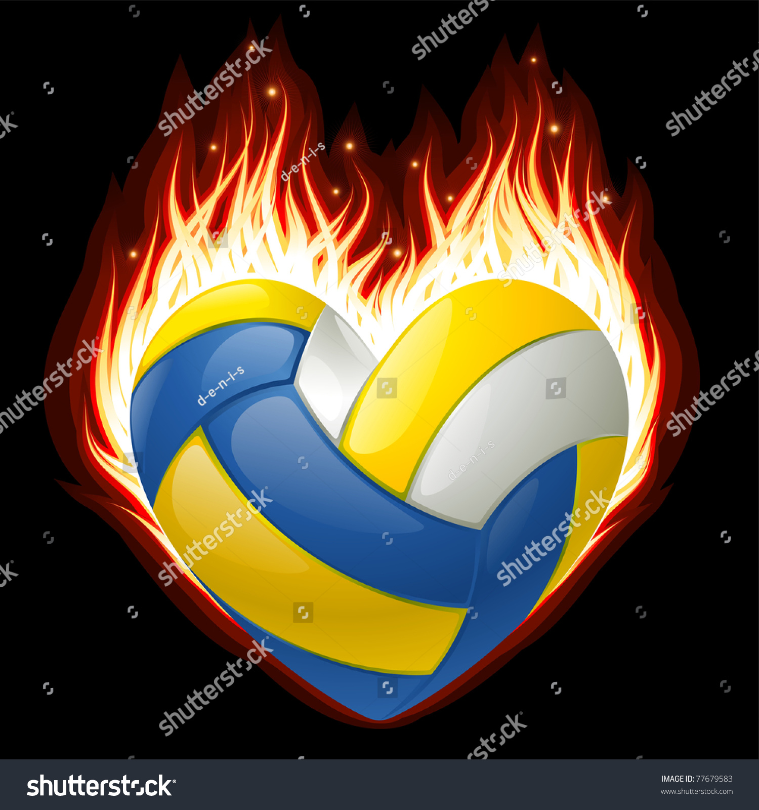 volleyball fire clipart - photo #29