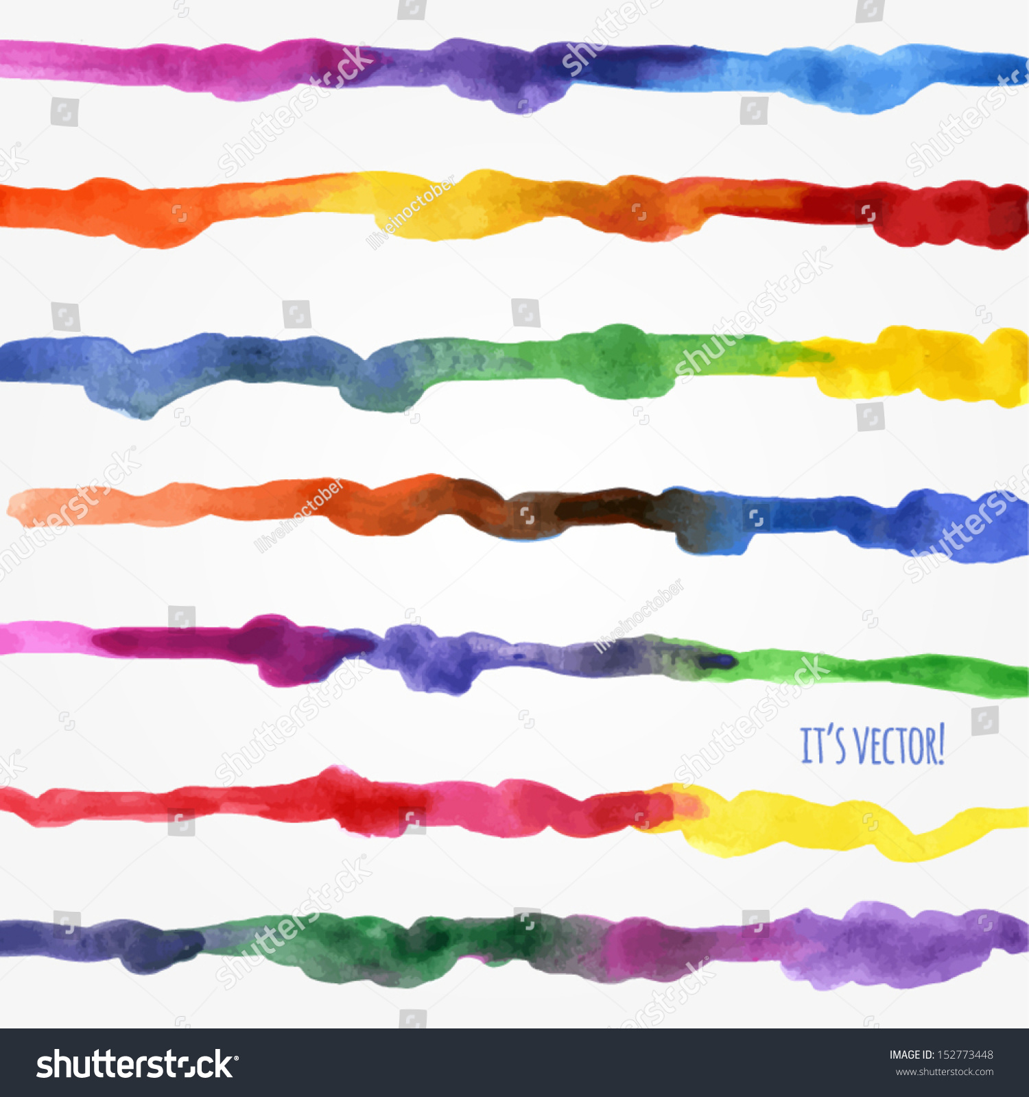 Line Texture Paint : Vector watercolor texture multicolored handdrawn