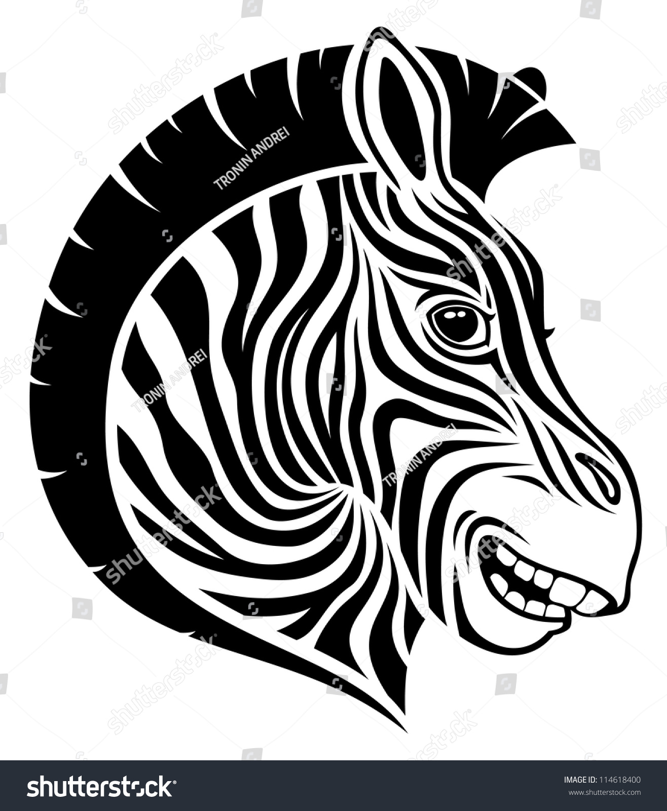 Vector. Zebra. - 114618400 : Shutterstock