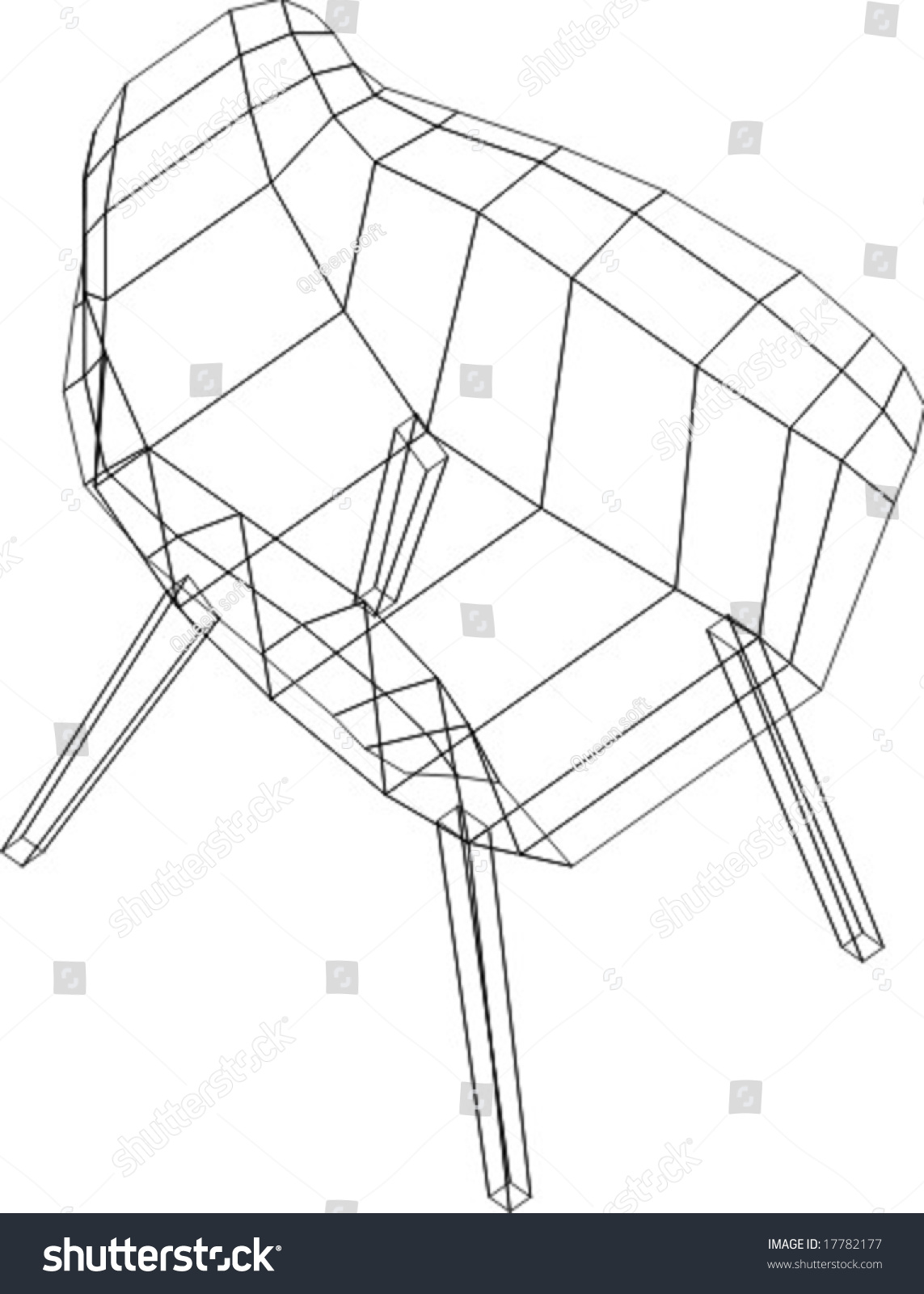 Vectorial Drawing Of A Chair Stock Vector Illustration 17782177