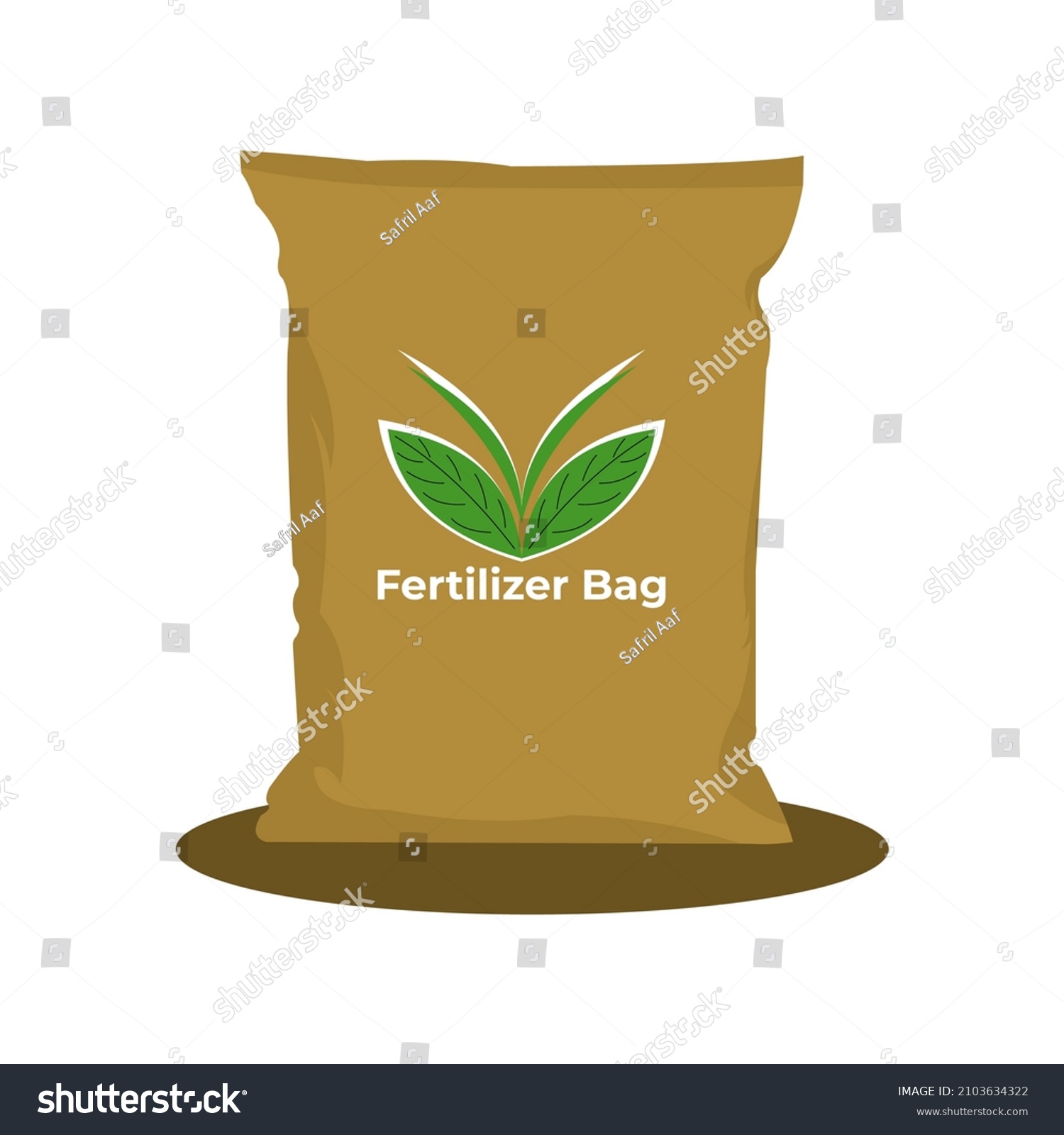 Vektor Illustration Fertilizer Bag Rice Sack Stock Vector Royalty Free