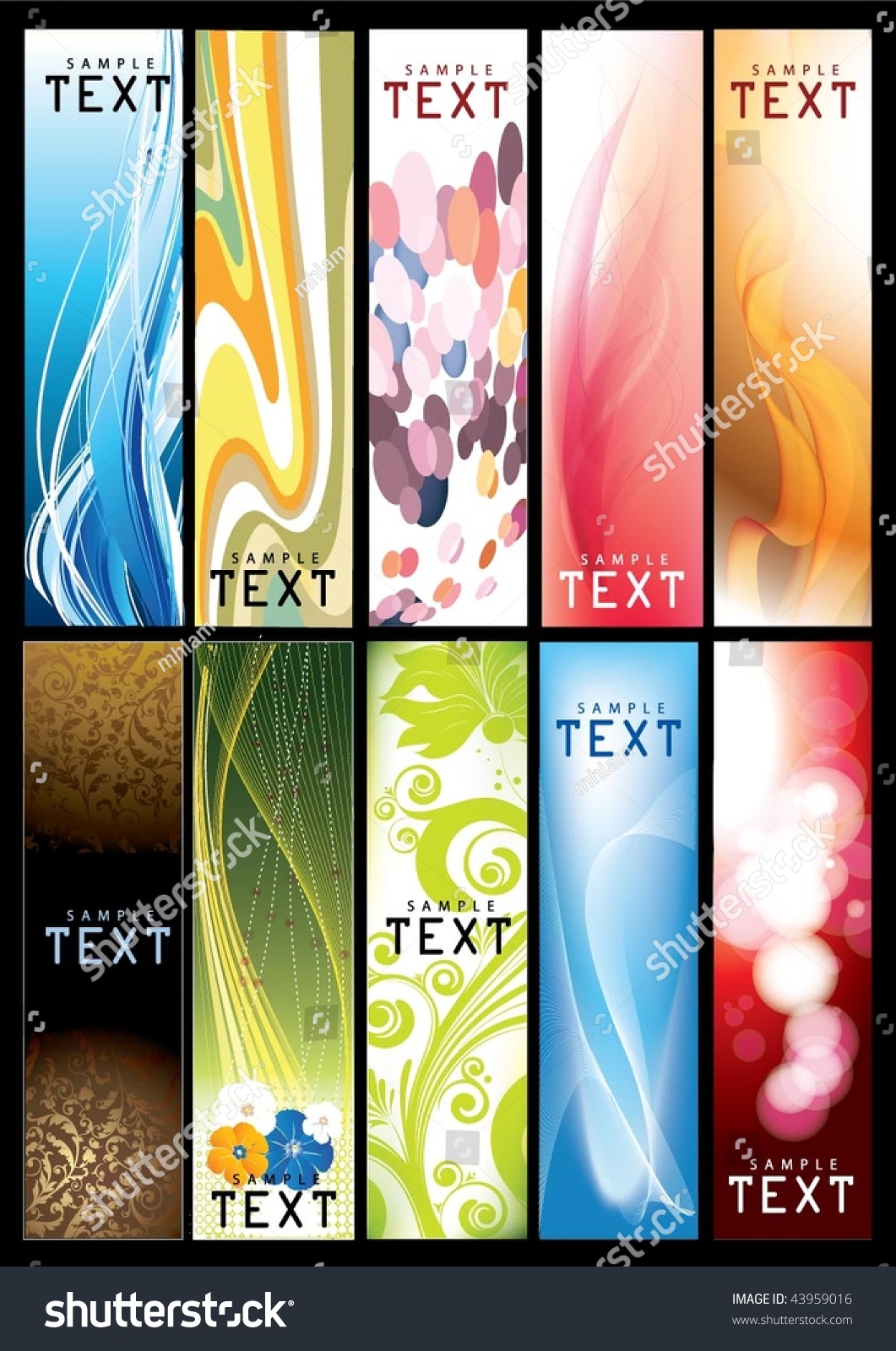 Vertical Banner Template Stock Vector Illustration 43959016 : Shutterstock