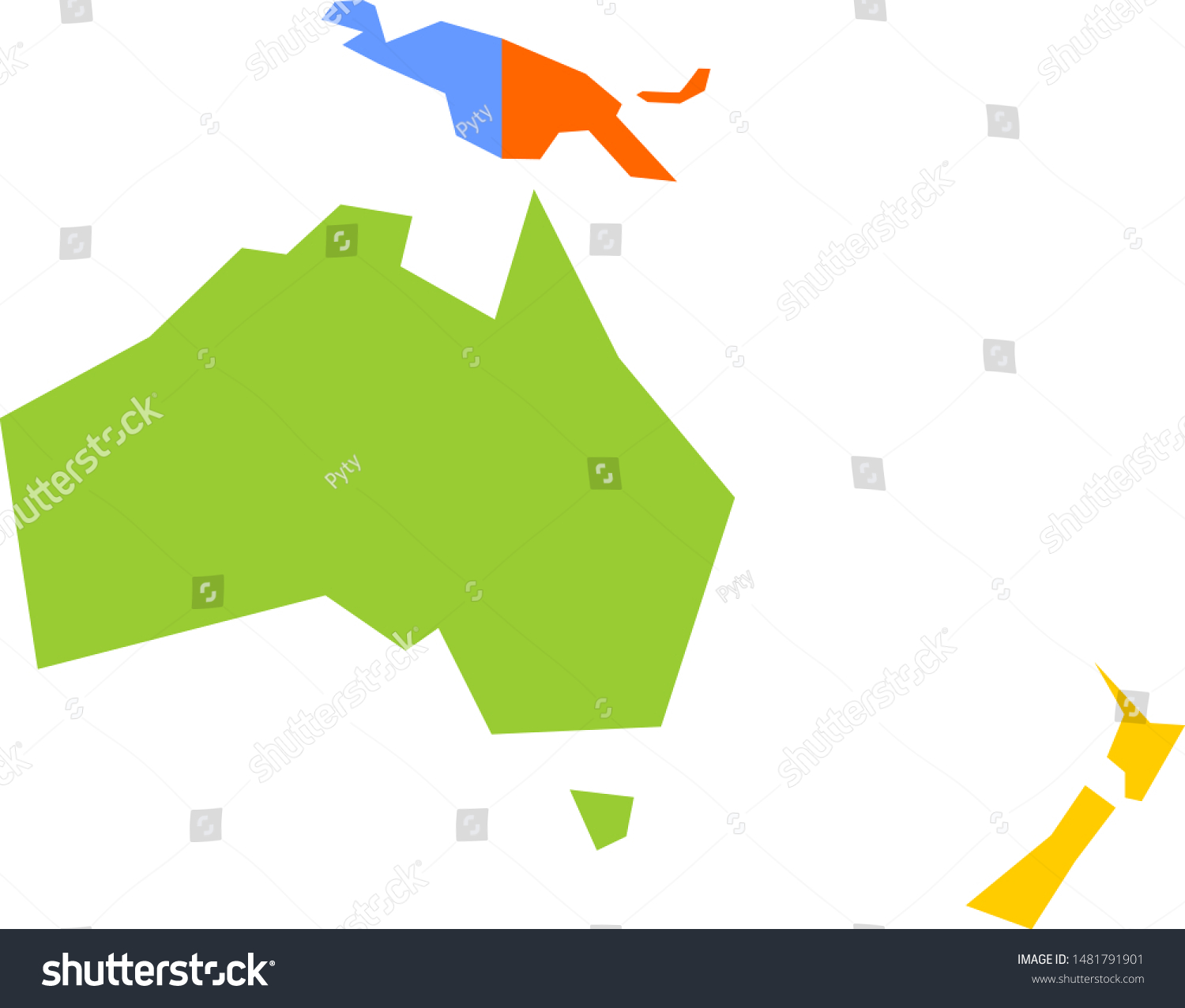 Very Simplified Infographical Political Map Australia 112890 Hot Sex Picture 7880
