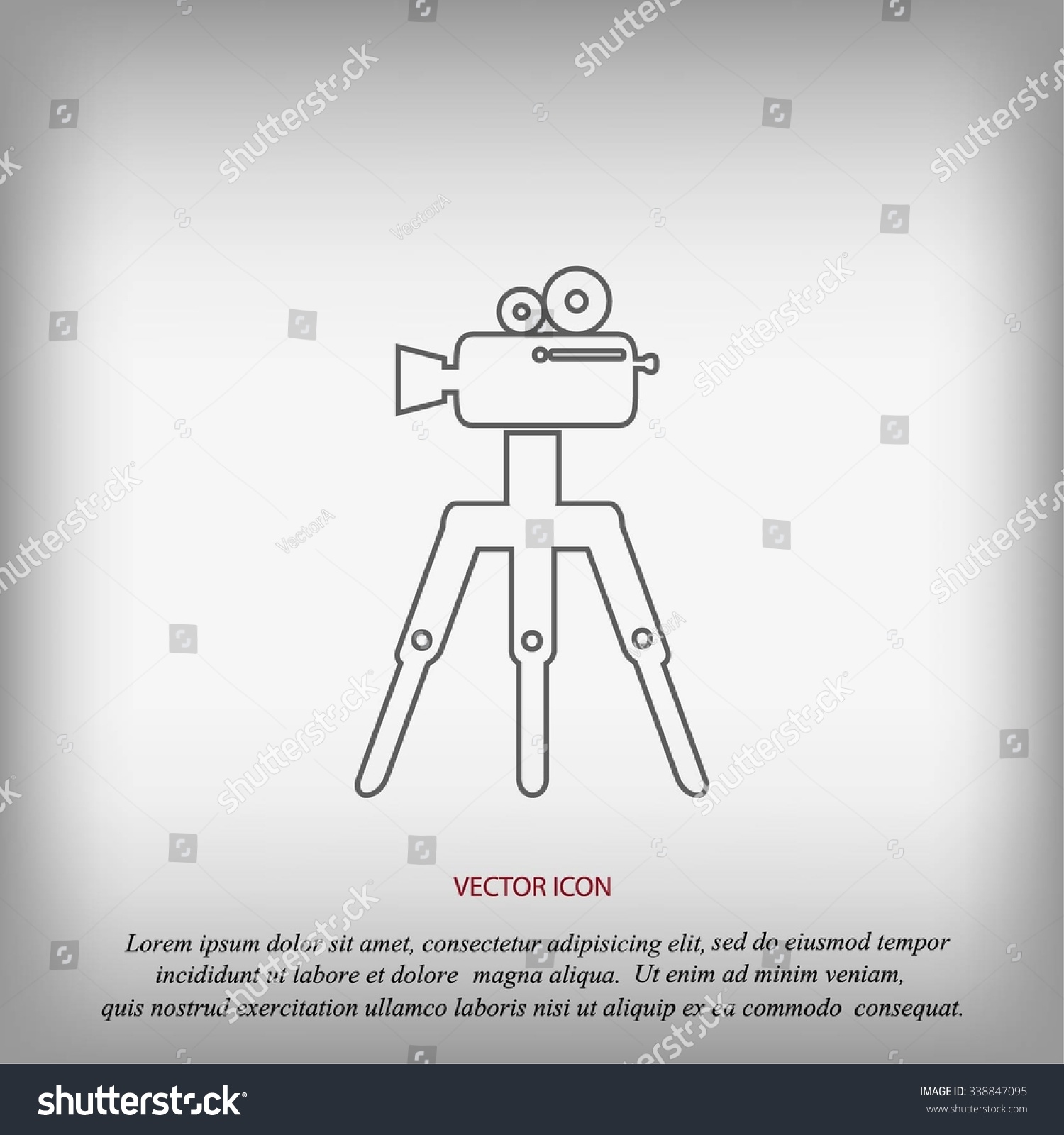 Video camera icon vector Video camera icon vector