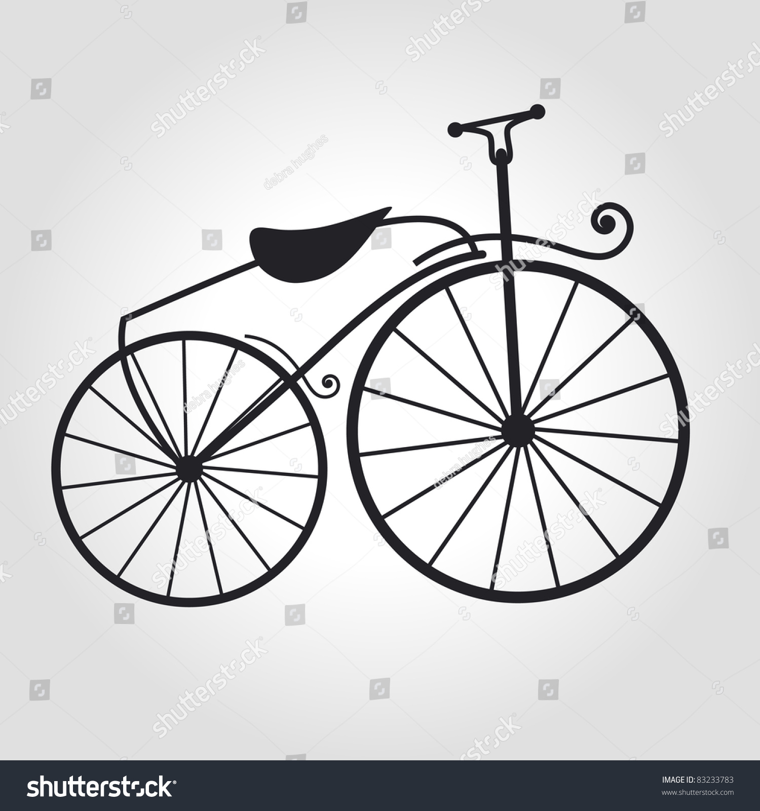 Vintage Bike Stock Vector Illustration 83233783 : Shutterstock