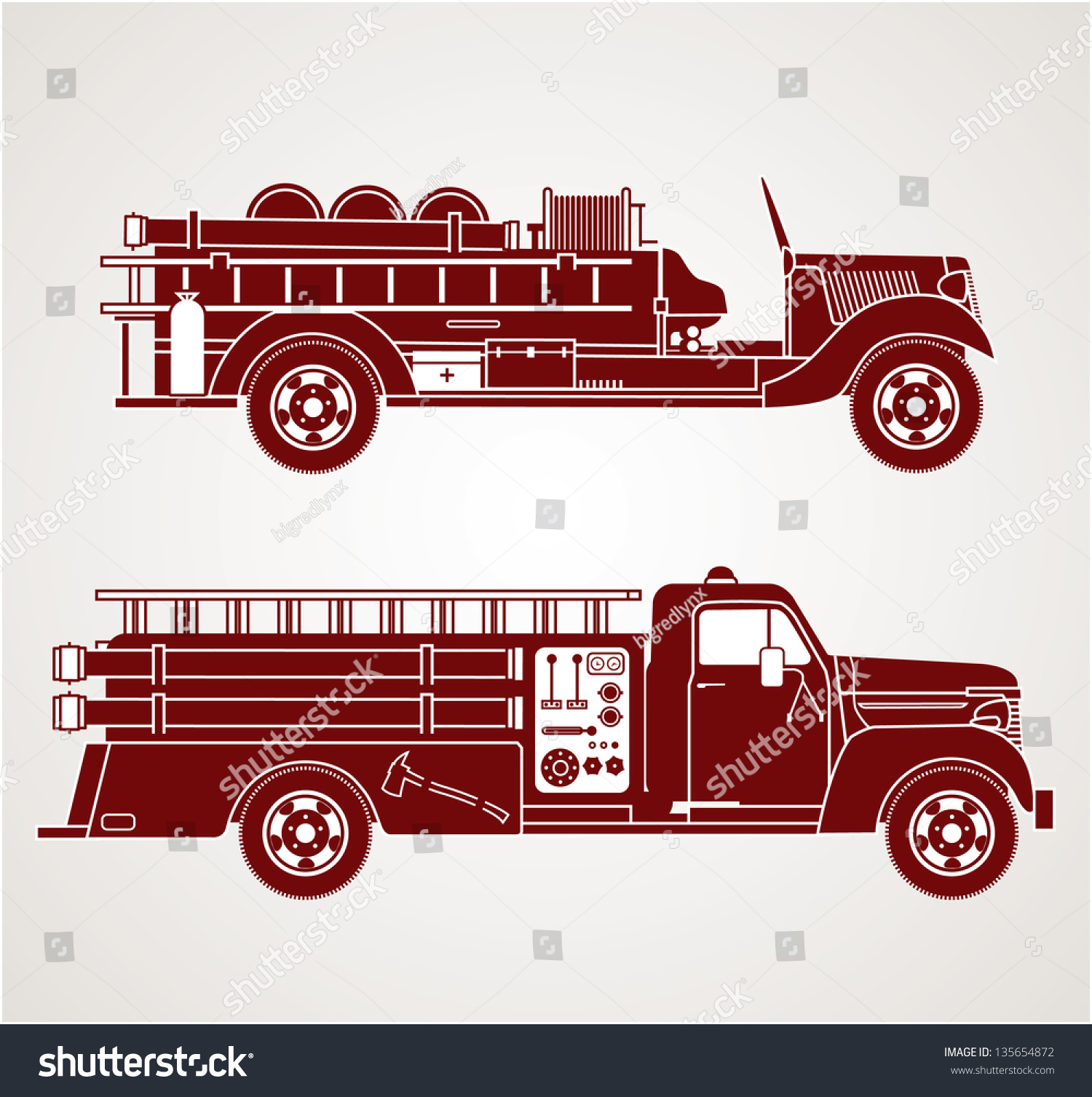 old fashioned fire truck coloring pages - photo #32