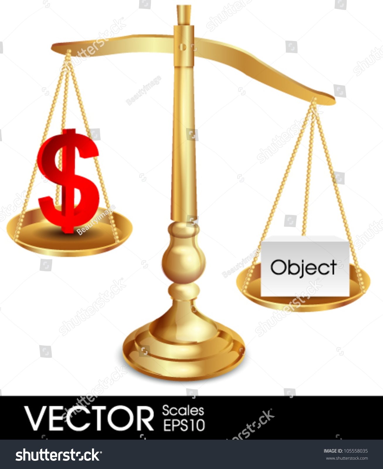 Vintage Scales With Dollar Sign And Object Stock Vector Illustration 105558035 Shutterstock 3144