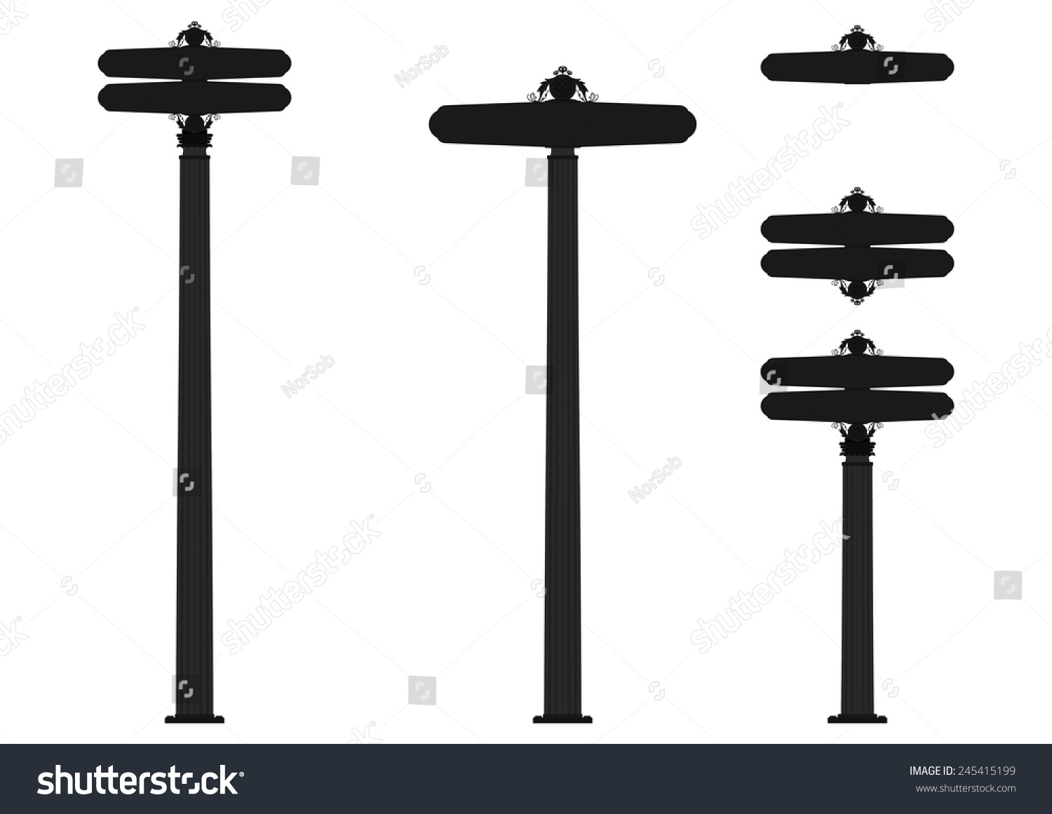 Vintage Street Sign Vector Stock Vector 245415199 - Shutterstock