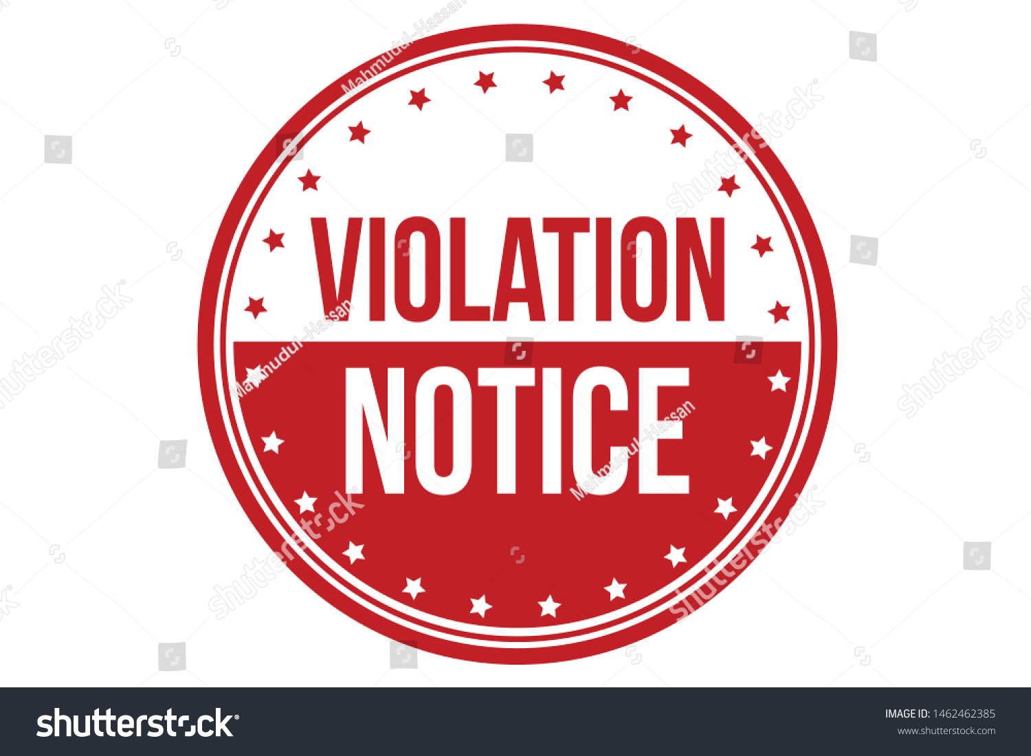 Violation Notice Rubber Stamp Violation Notice Stock Vector Royalty