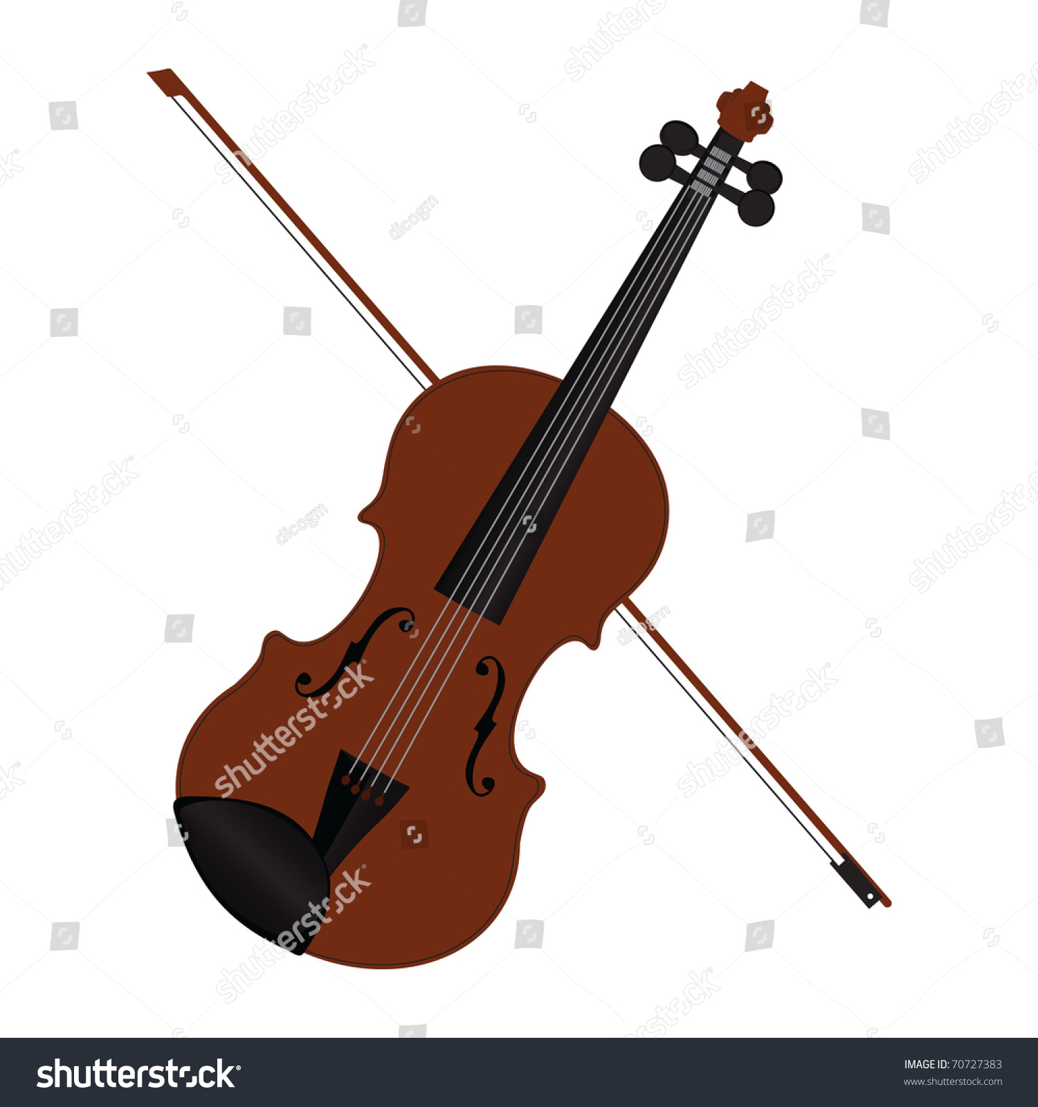 Violin Vector Illustration - 70727383 : Shutterstock