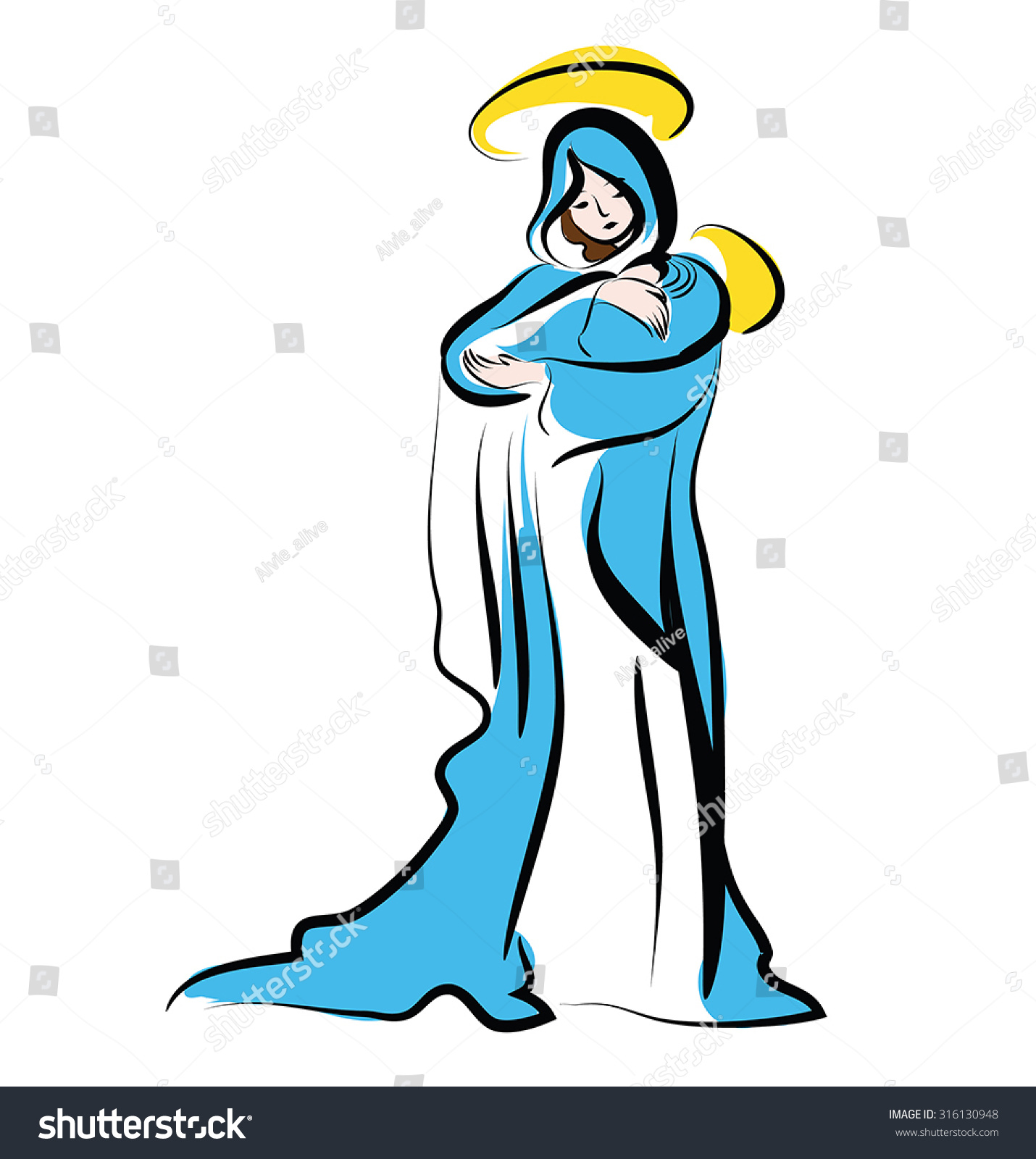 mary and jesus clipart - photo #49