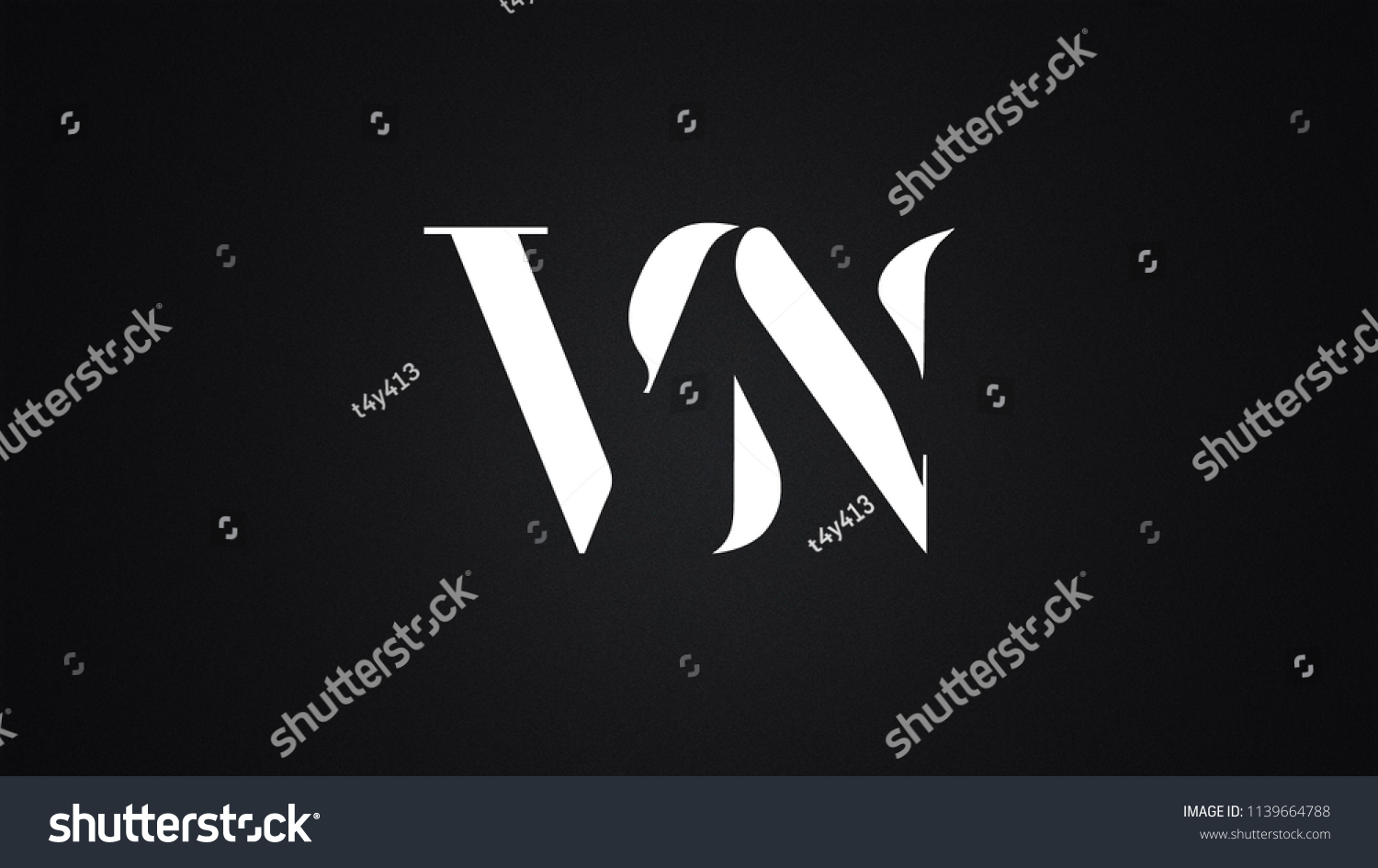 Vn Letter Logo Design Template Vector Stock Vector Royalty Free