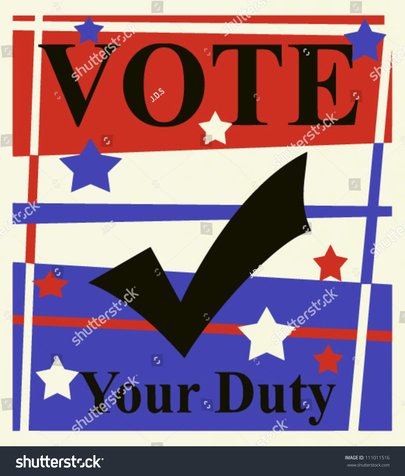 Vote Political Graphic Design Poster Stock Vector 111011516 Shutterstock