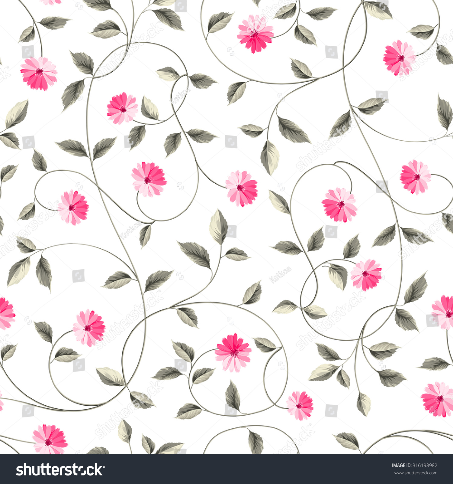 Wallpaper texture Seamless floral background Shabby chic style patterns with blooming chicory Vector illustration Wallpaper texture Seamless floral background Shabby chic style patterns with blooming chicory Vector illustration