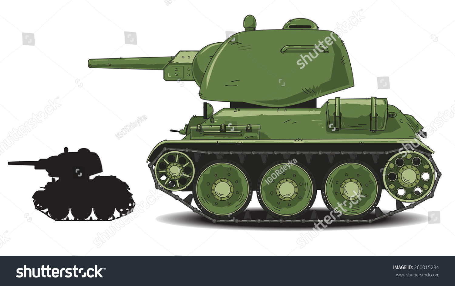 War Tank Cartoon Stock Vector 260015234 - Shutterstock