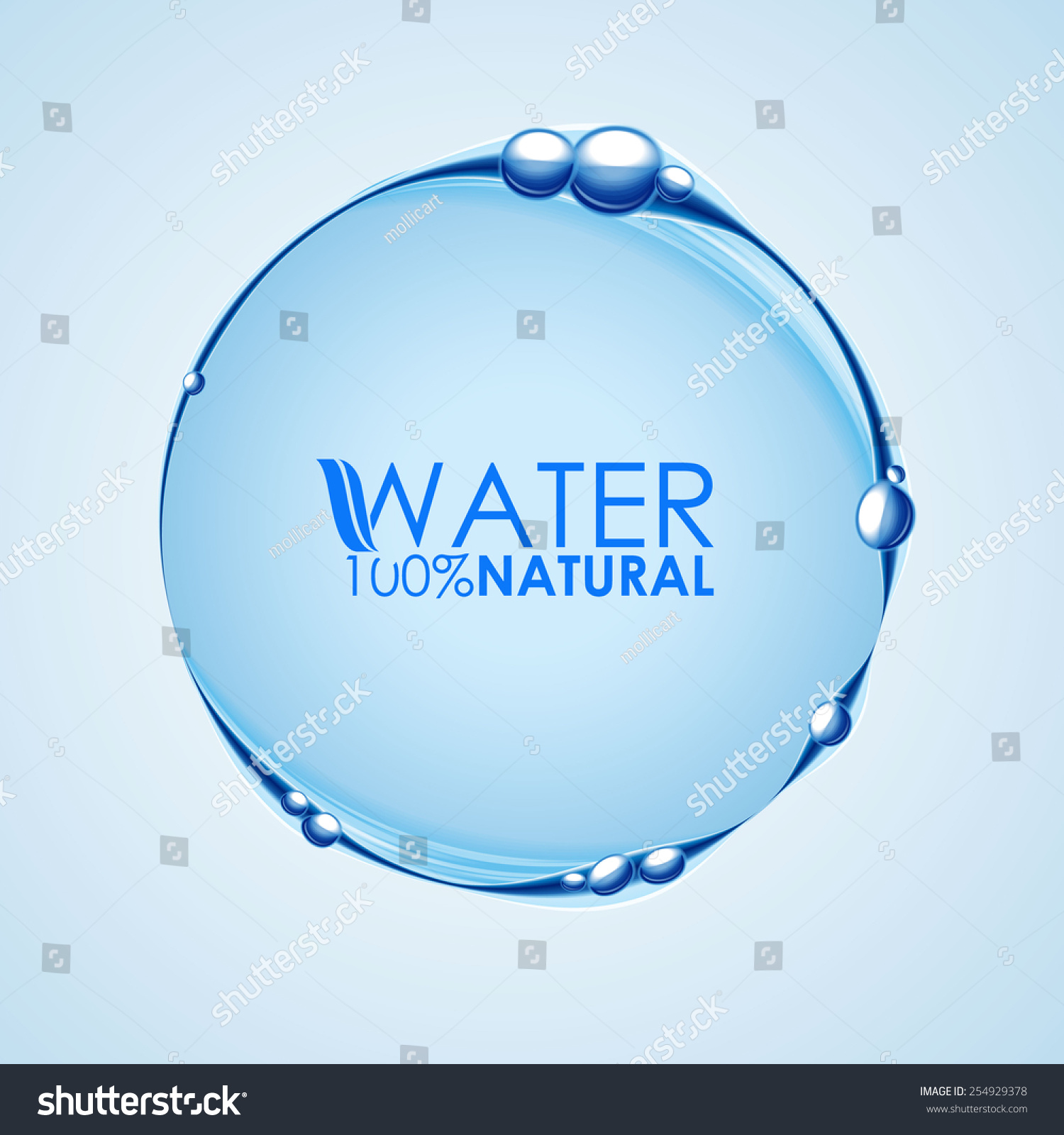 Water Circle Stock Vector Illustration 254929378 Shutterstock