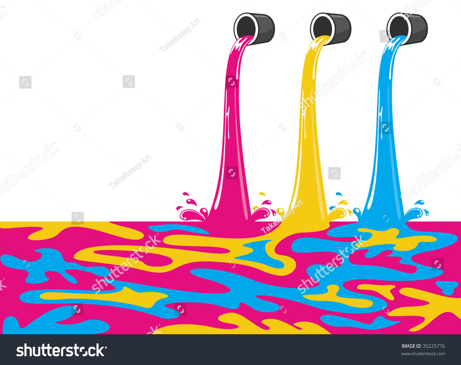 Water Pollution Stock Vector Illustration 35225776 : Shutterstock