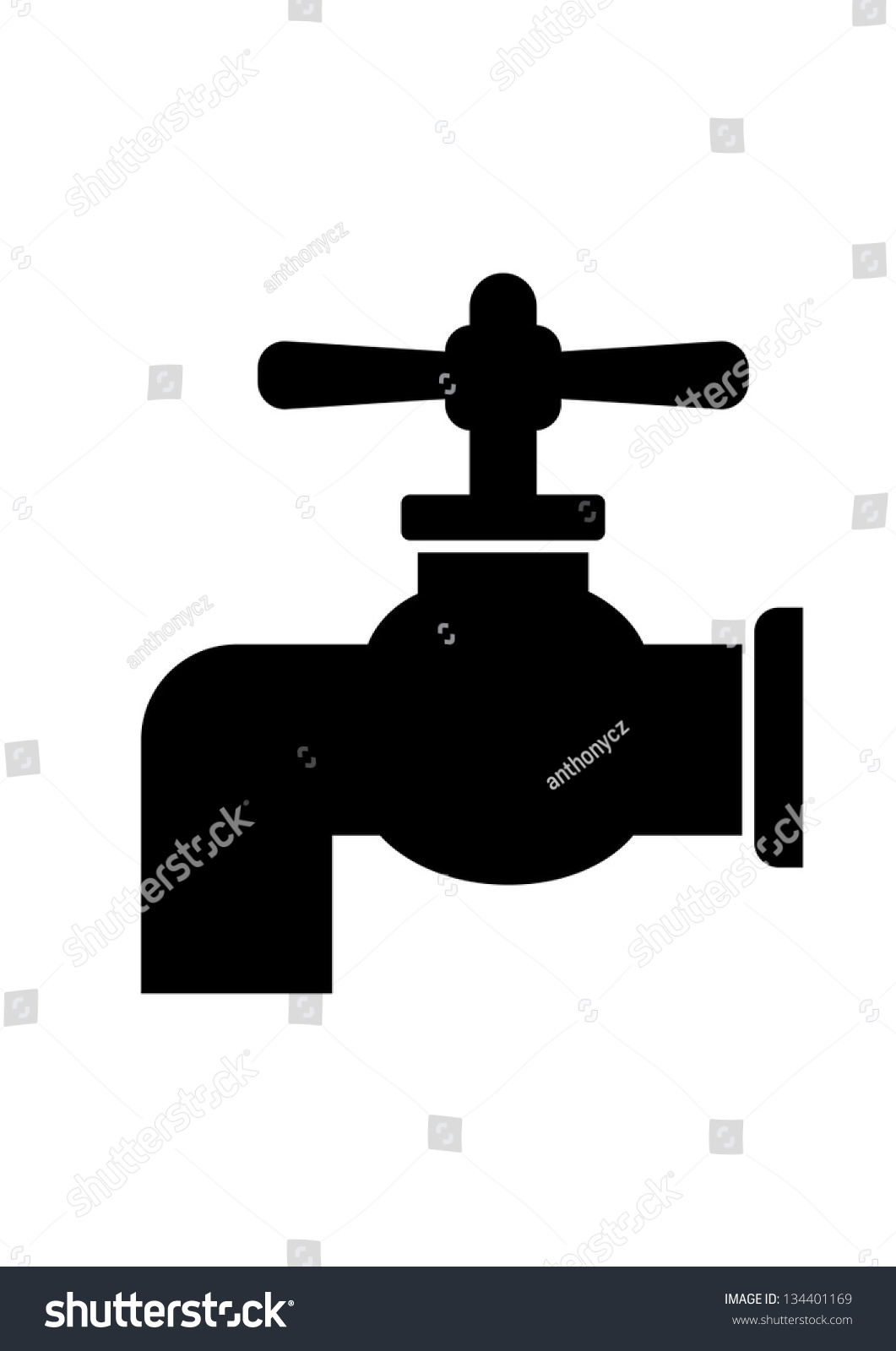 Water Tap Icon Stock Vector Illustration 134401169 : Shutterstock