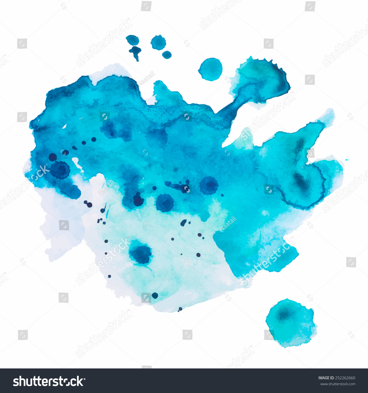 Watercolor Blot Background Isolated On White Background Stock Vector