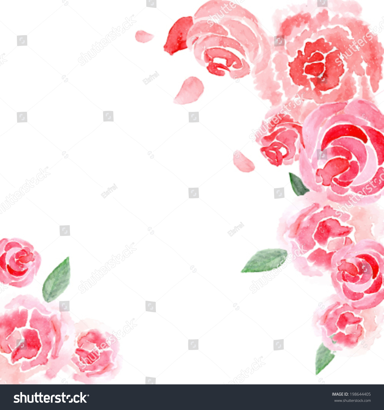 tumblr backgrounds romantic Watercolor Vector Stock 198644405 Background Roses Vector