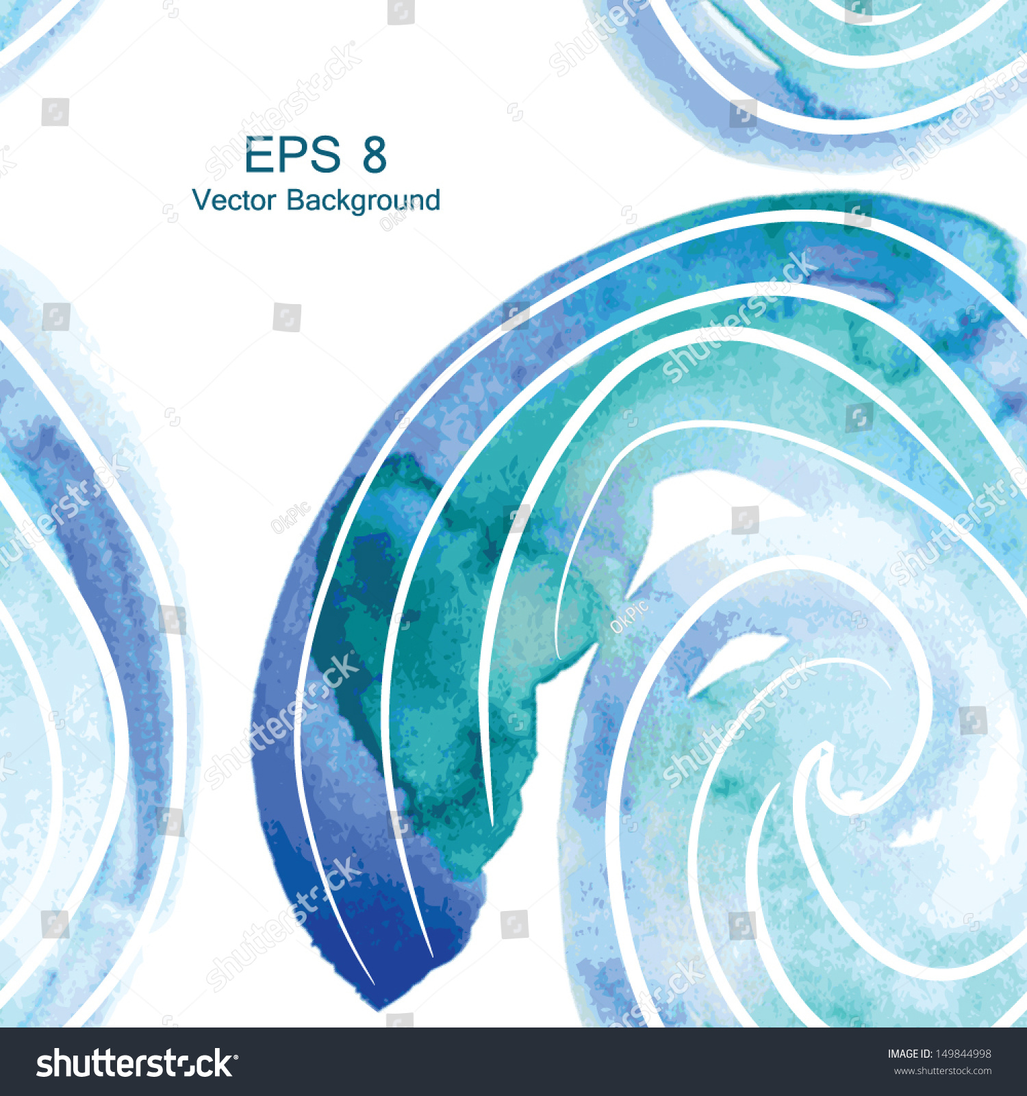 Watercolor Spiral Vector Background 149844998 Shutterstock