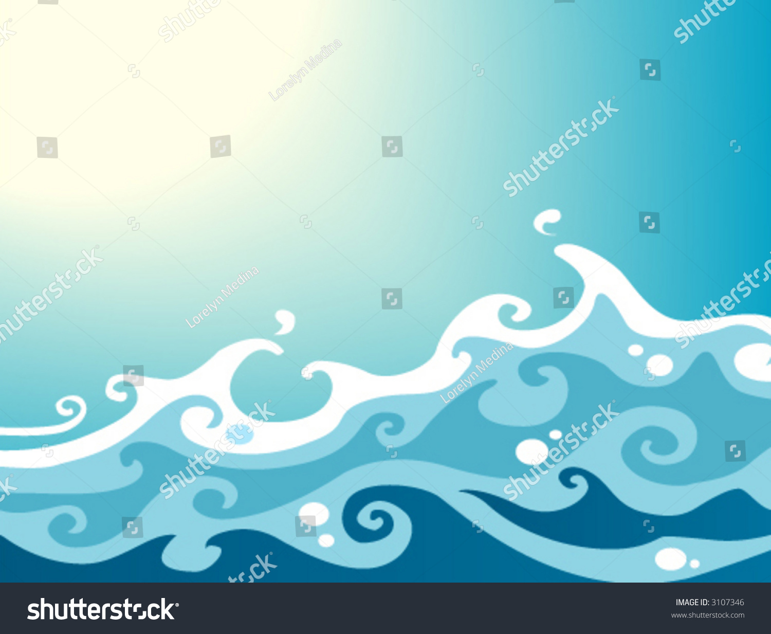 Waves - Vector - 3107346 : Shutterstock