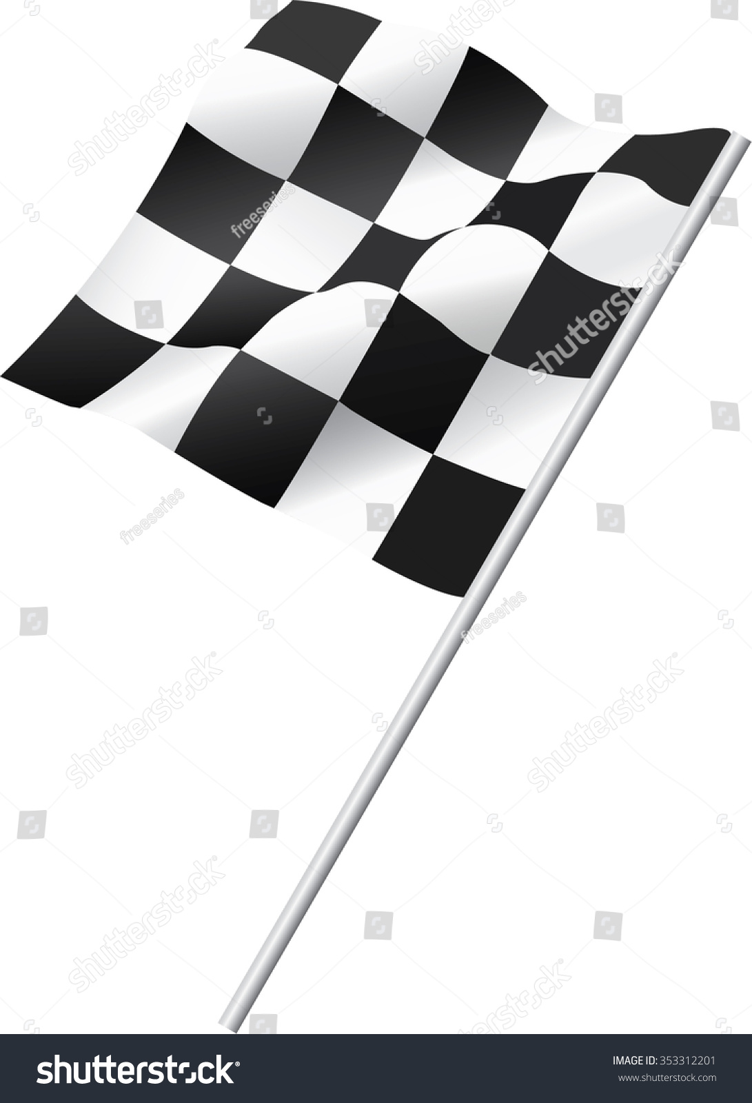 Waving Checkered Flag Stock Vector Royalty Free Shutterstock