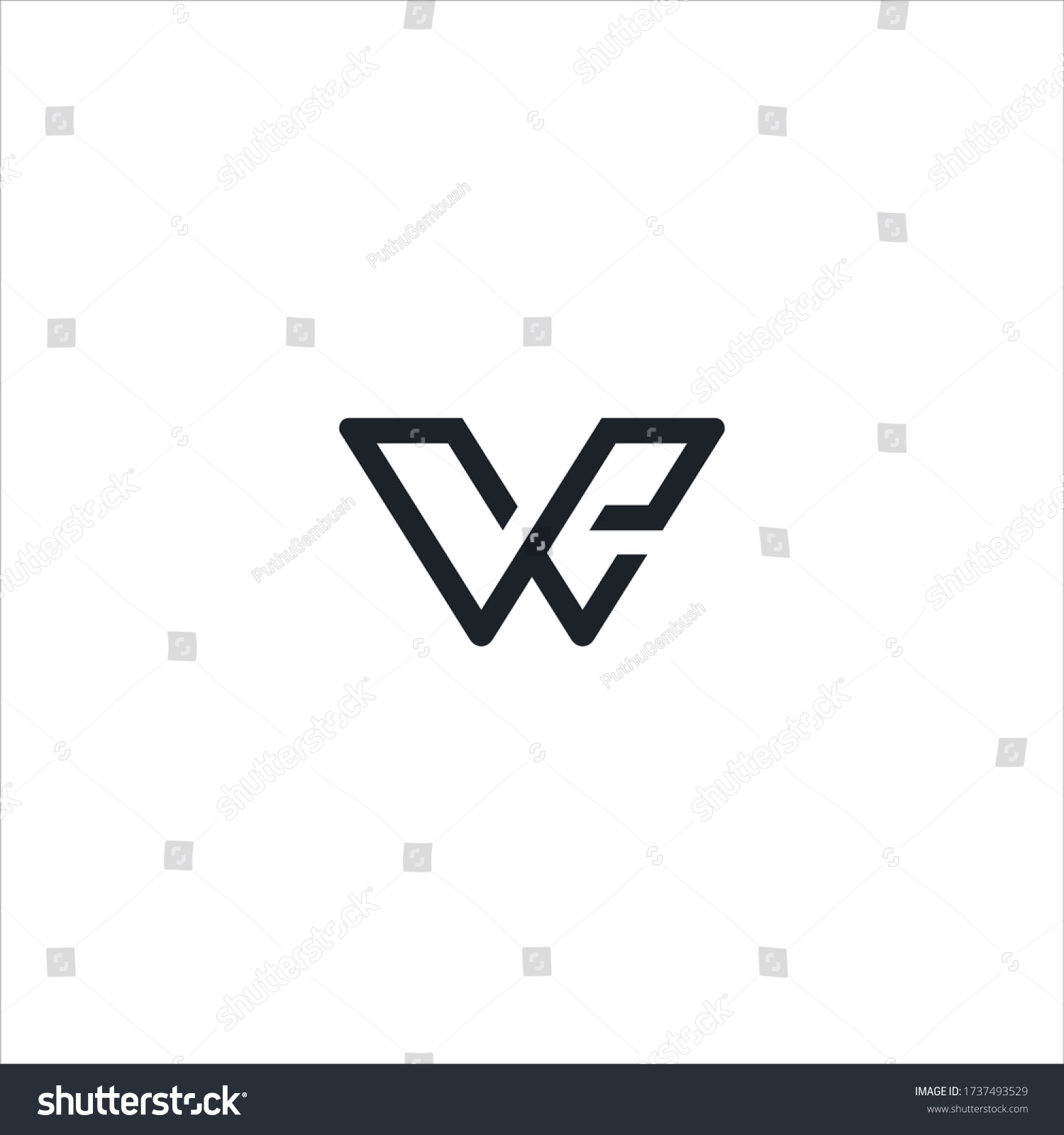 We Ew Letter Logo Design Vector Stock Vector Royalty Free 1737493529