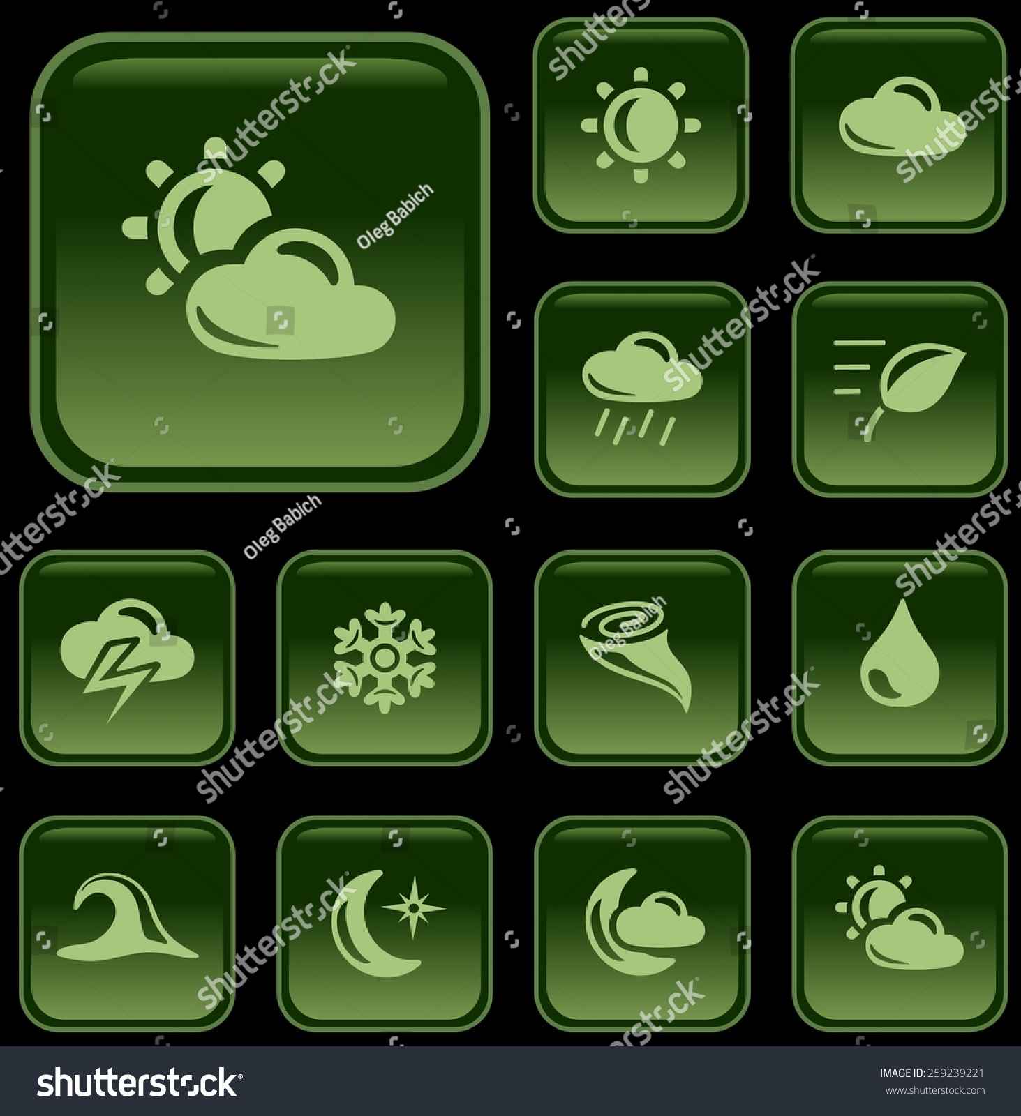 Weather Button Set Stock Vector Royalty Free Shutterstock