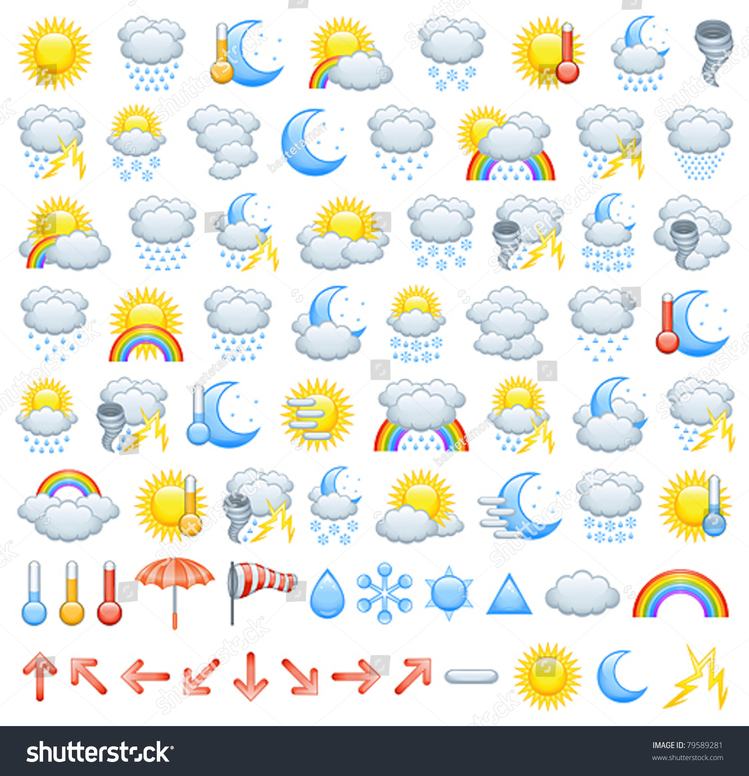 weather-icons-arrows-for-wind-direction-and-weather-icon-parts-to