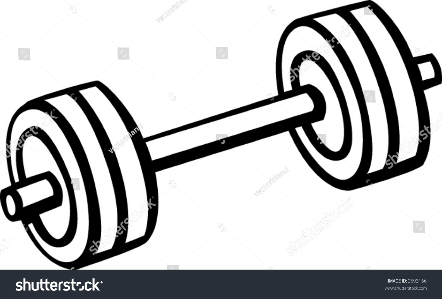 Weights Stock Vector Illustration 2593166 Shutterstock