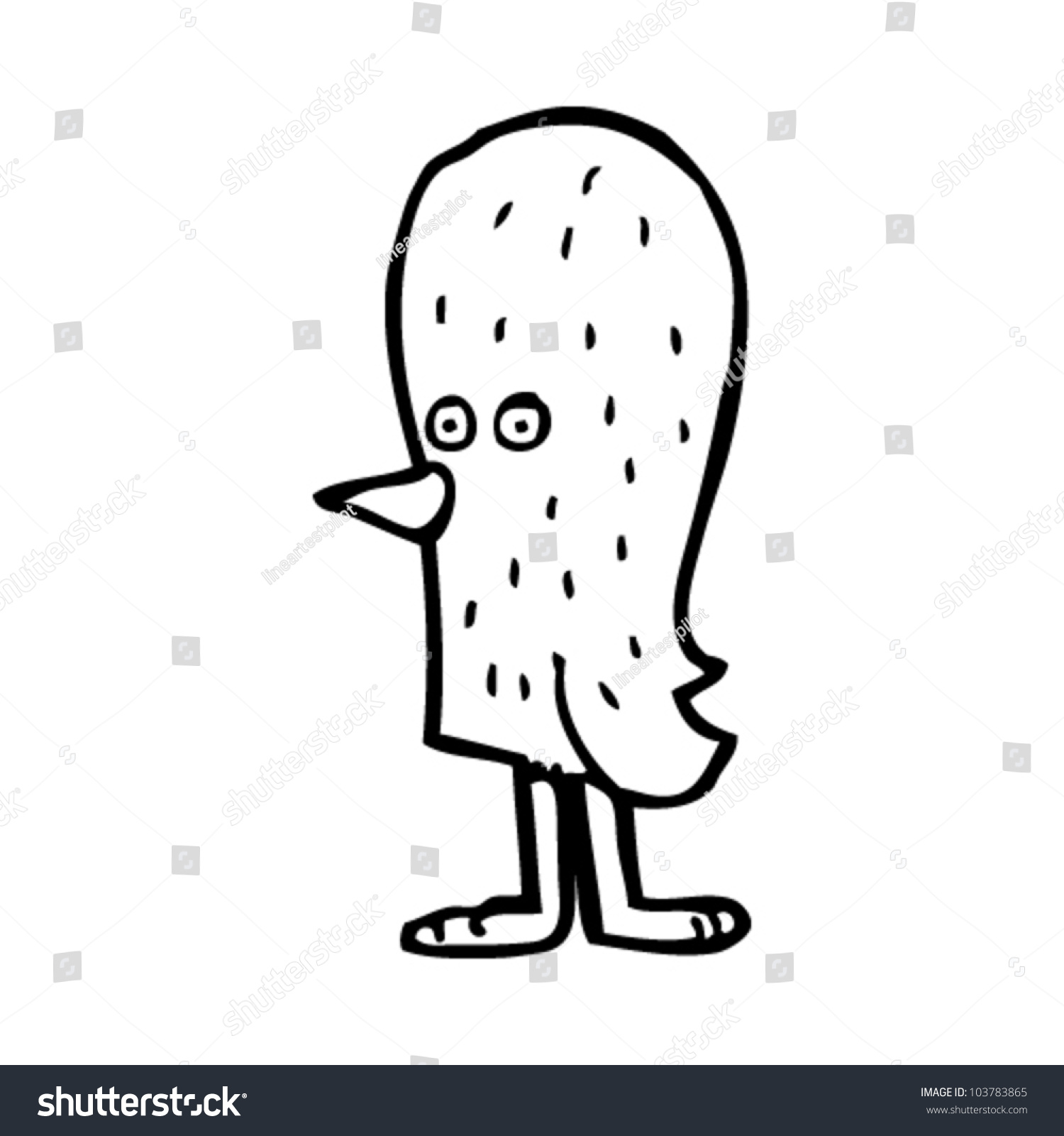 Weird Bird Cartoon Character Stock Vector Illustration 103783865