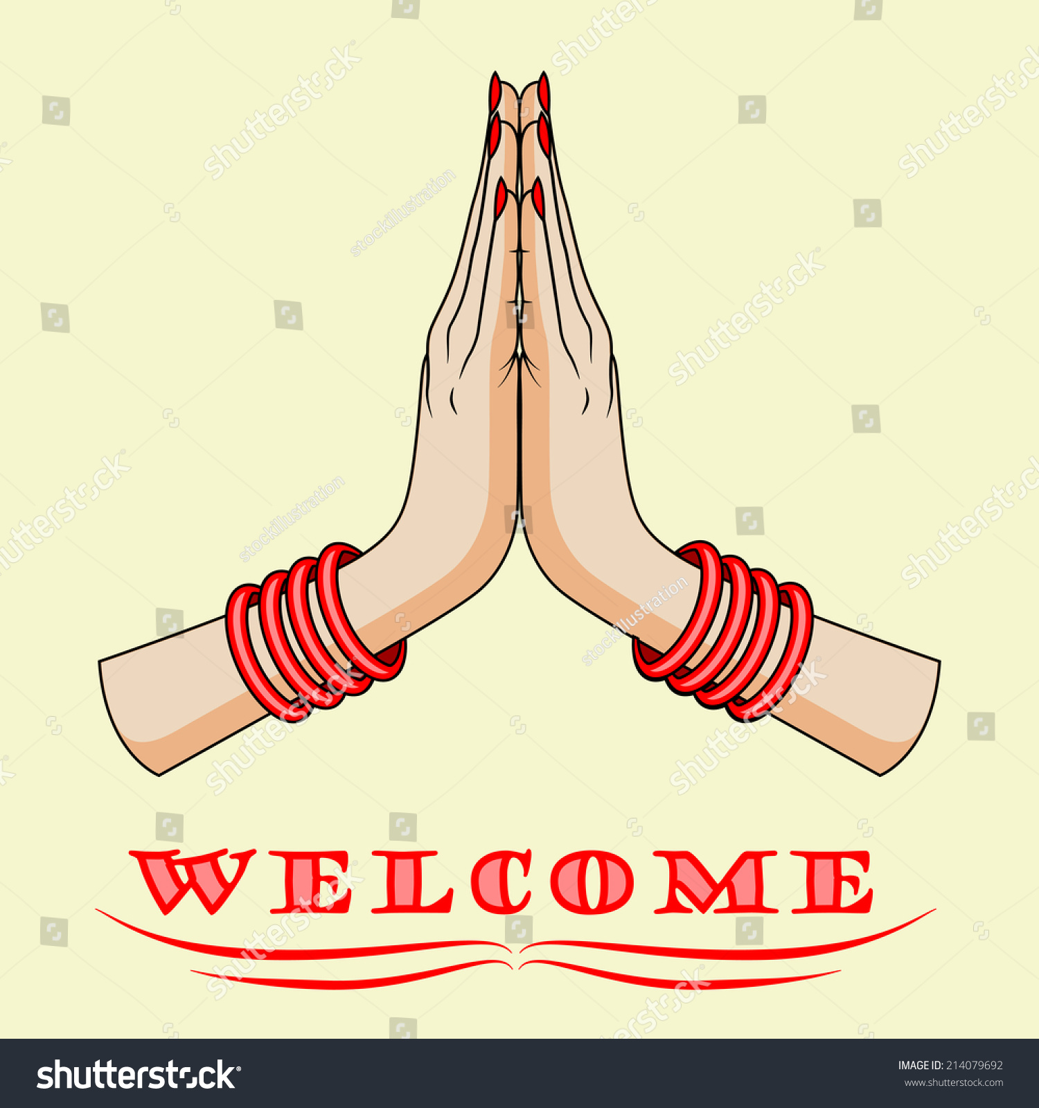 welcome-gesture-hands-indian-woman-vector-stock-vector-214079692