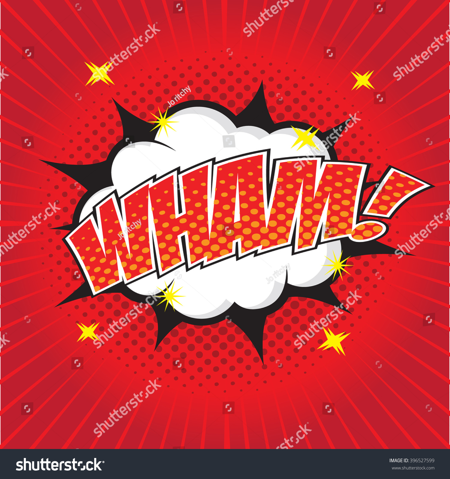 Wham Wording Sound Effect Set Design Stock Vector Royalty Free