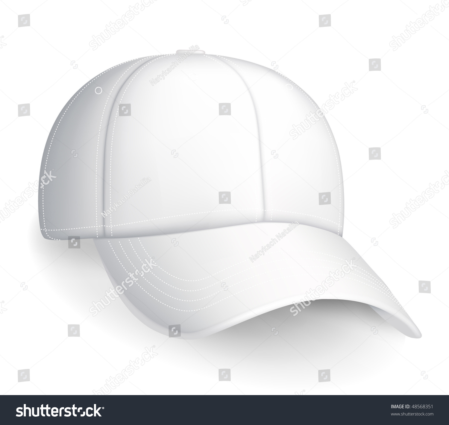 White Baseball Cap, Vector - 48568351 : Shutterstock