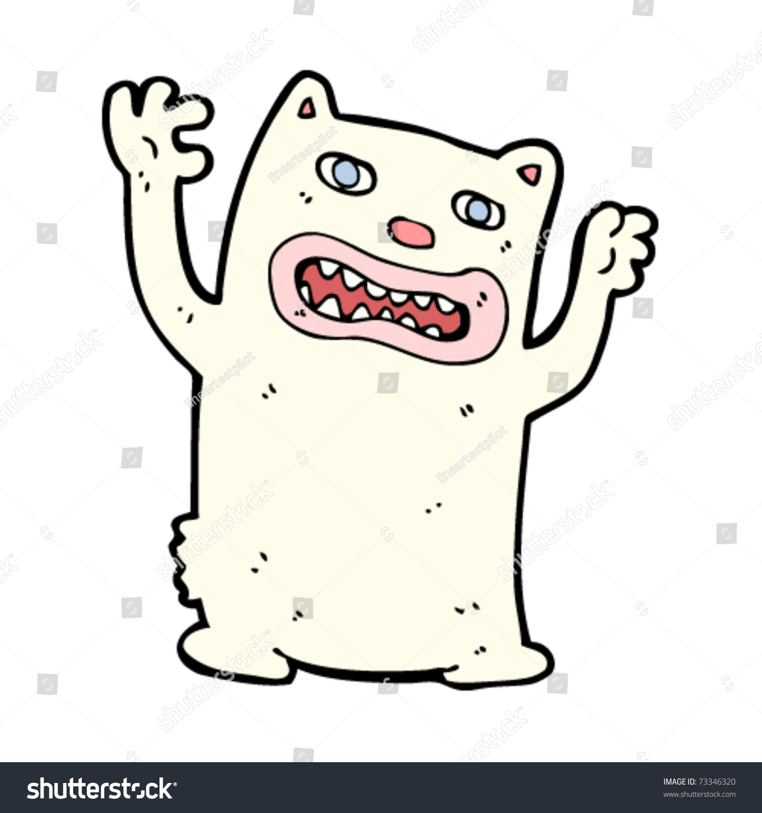 White Bear Cartoon Stock Vector Illustration 73346320 : Shutterstock