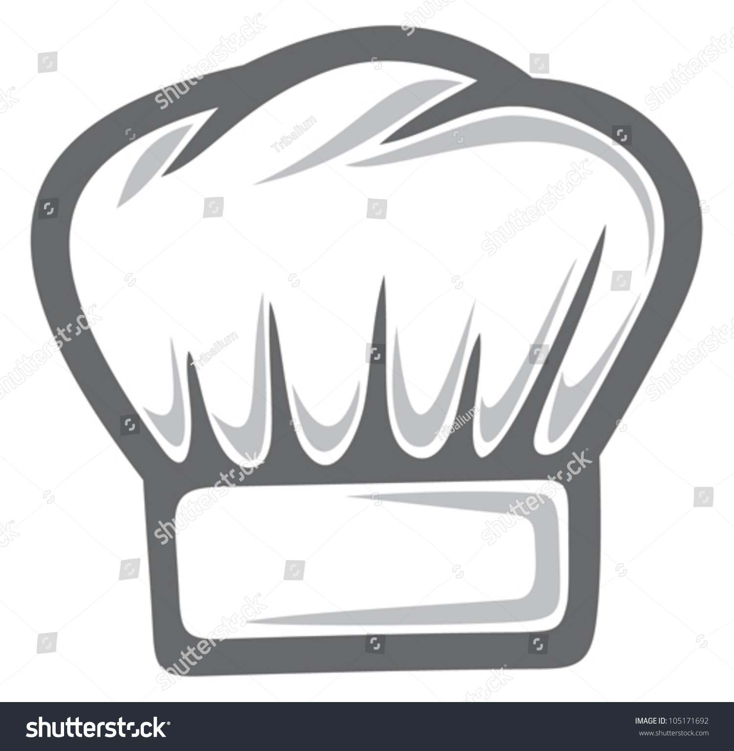 White Chef Hat Stock Vector Illustration 105171692 : Shutterstock