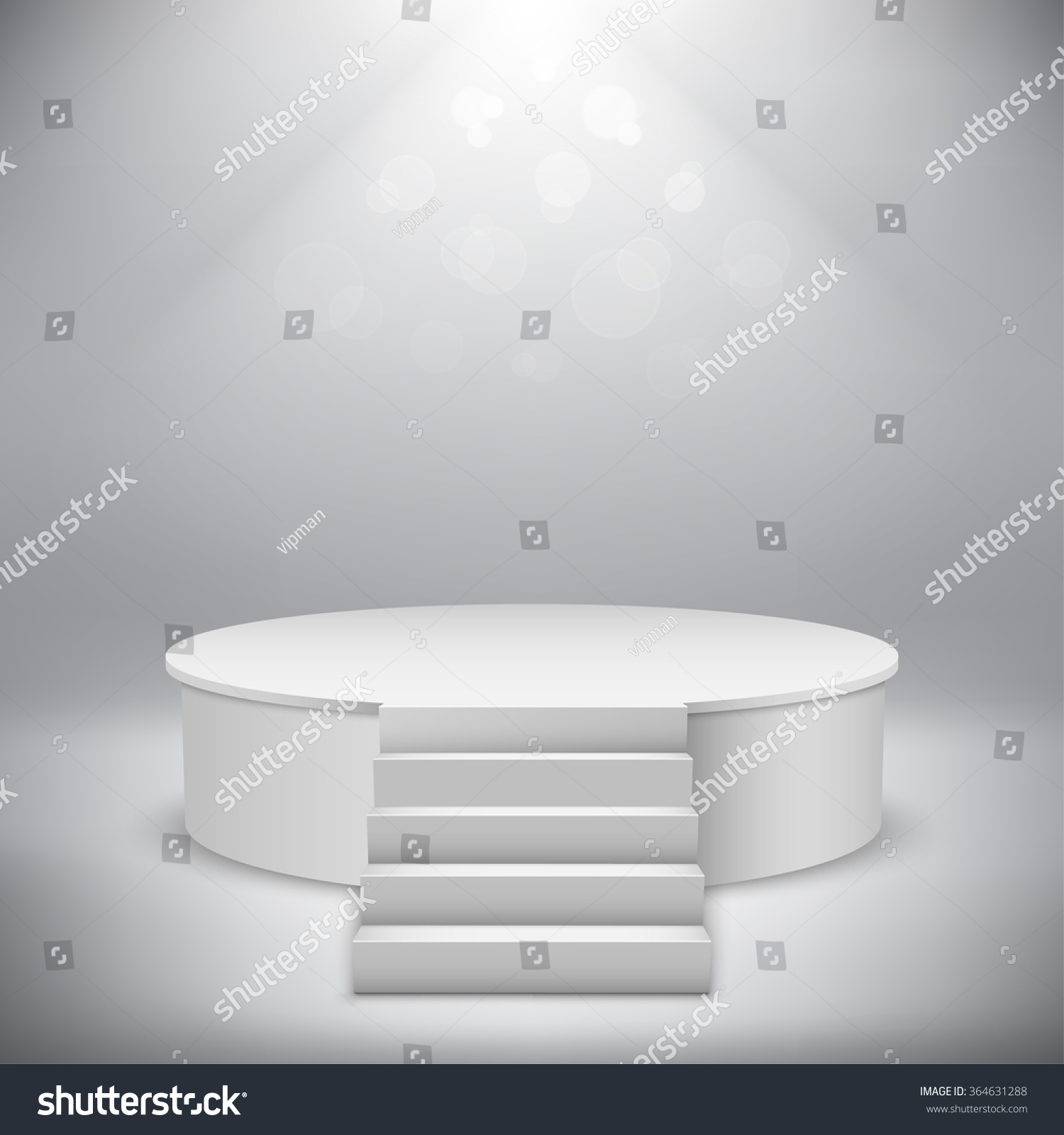 White podium on grey background White podium on grey background