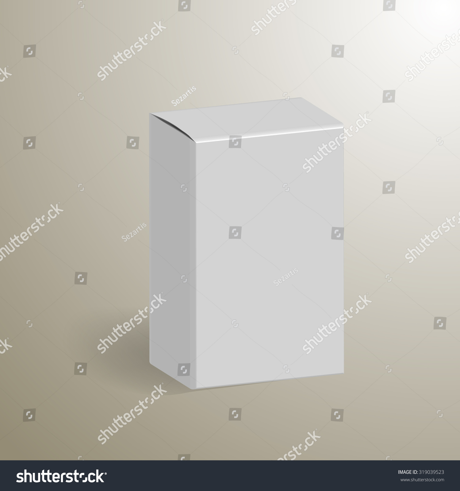 White Product Cardboard Package Box Mock Stock Vector Royalty Free