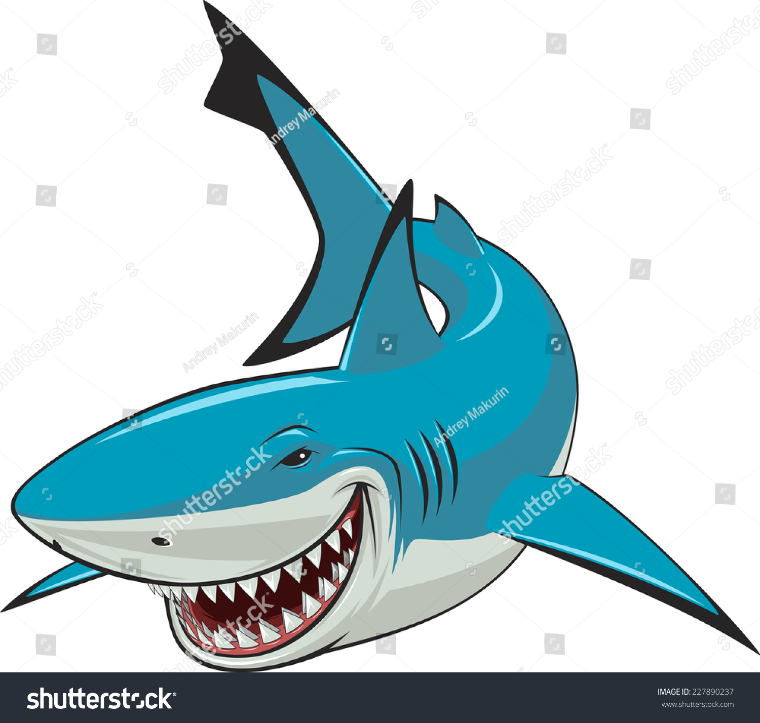 White Shark Stock Vector Illustration Shutterstock