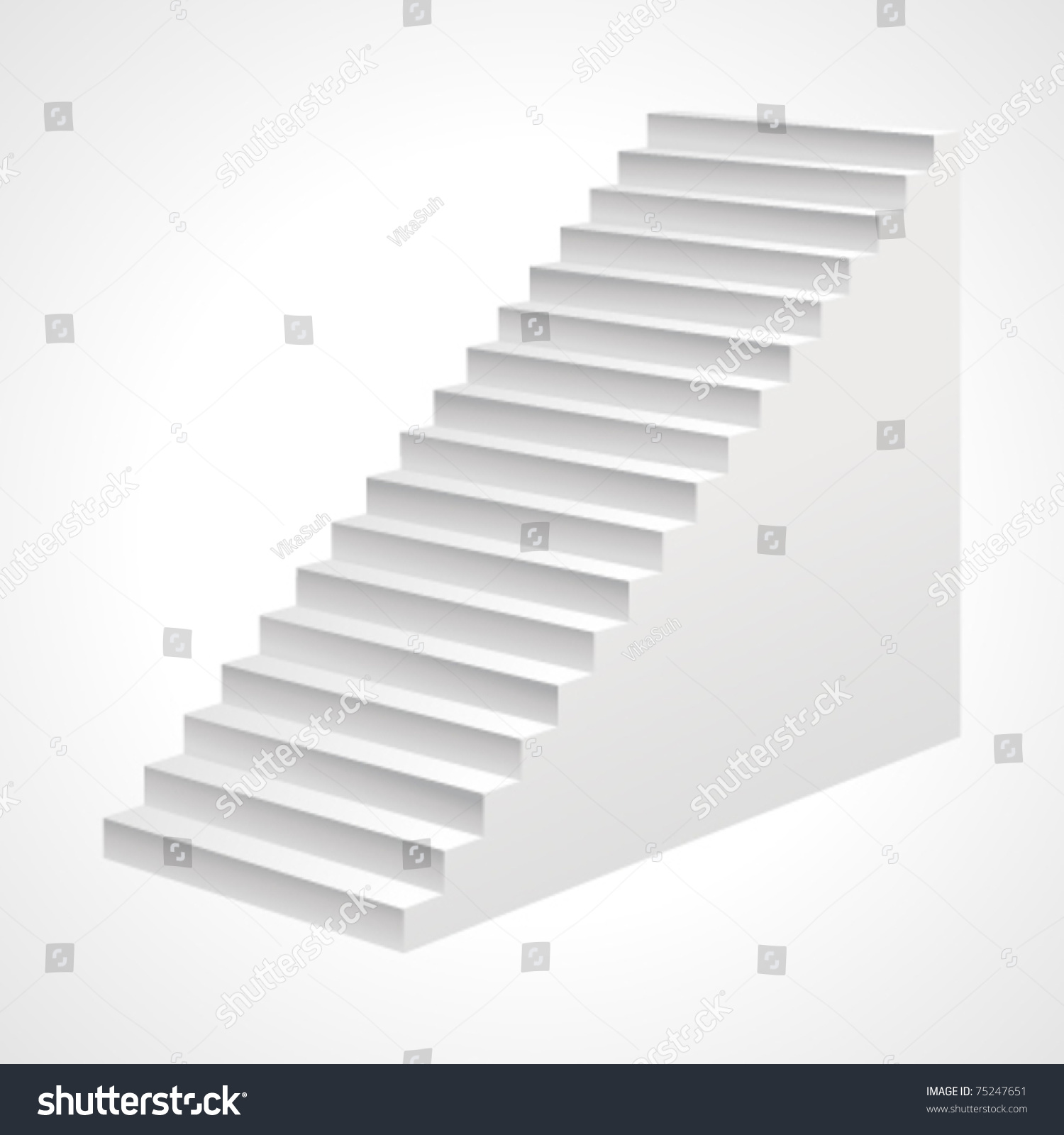 White Staircase Vector Illustration Eps 10 Stock Vector 75247651