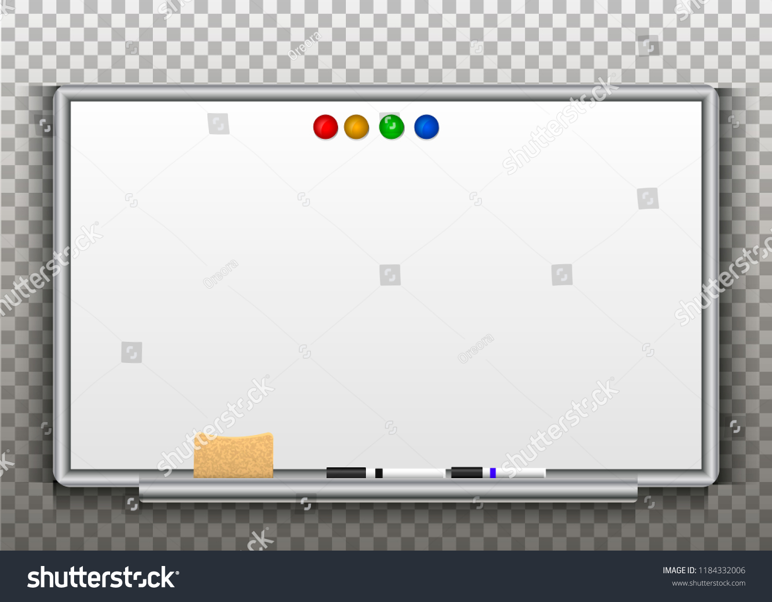 Whiteboards Isolated On Transparent Background Vector Stock Vector