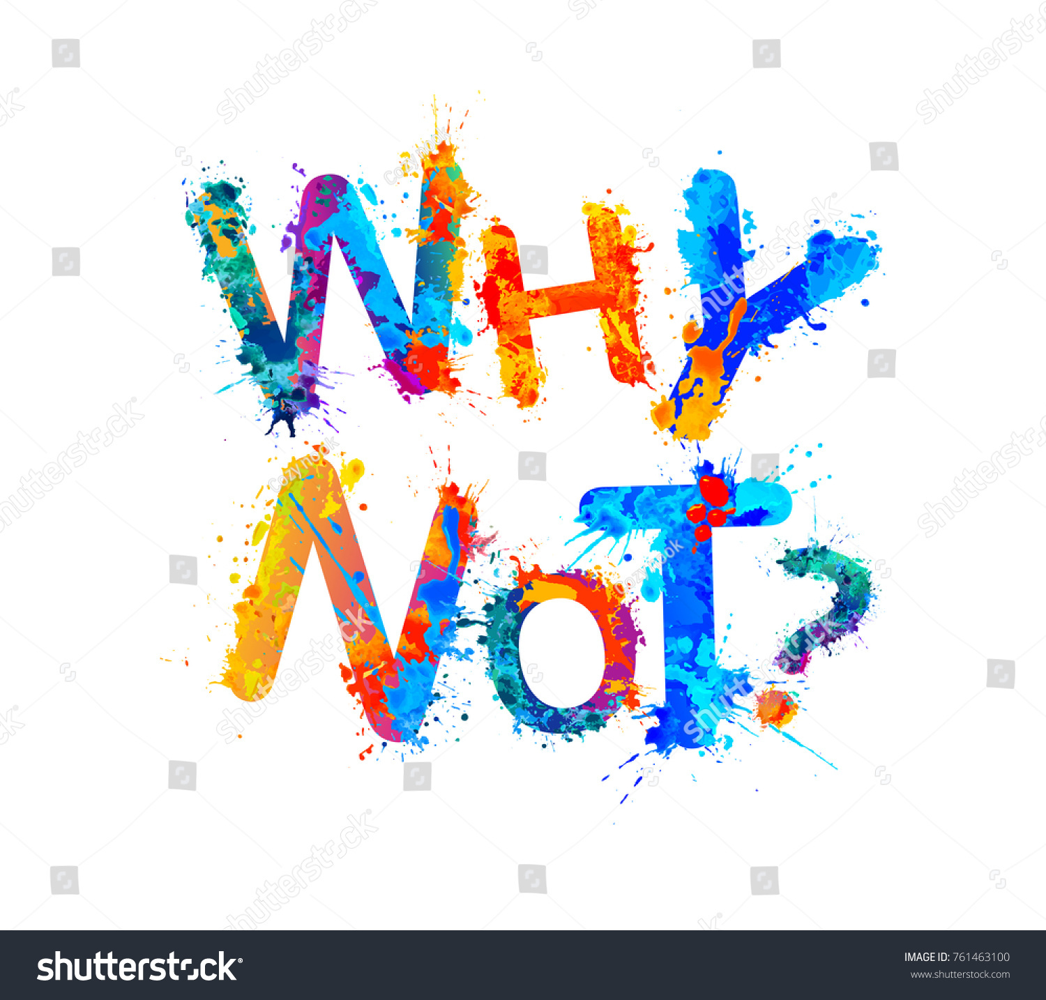 Why Vector Inscription Splash Paint Letters Stock Vector Royalty Free