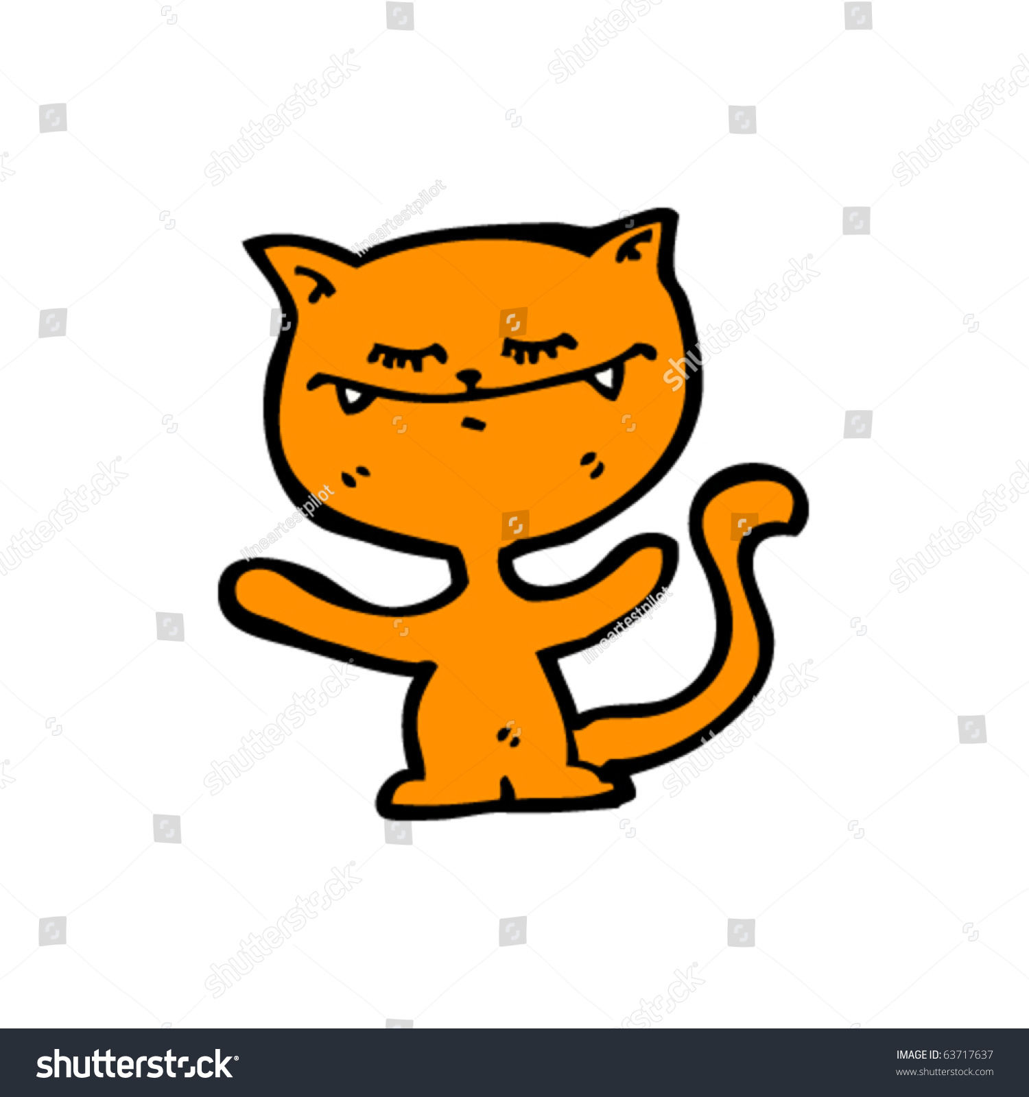 Wide Mouth Pet Cat Cartoon Stock Vector 63717637 - Shutterstock